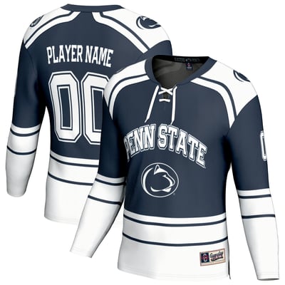 Penn State Nittany Lions GameDay Greats Unisex NIL Pick-A-Player Men's Ice Hockey Fashion Jersey - Navy