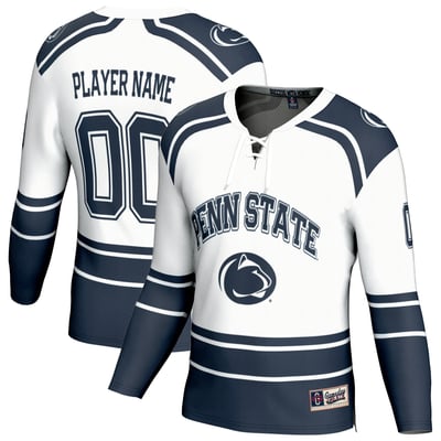 Penn State Nittany Lions GameDay Greats Unisex NIL Pick-A-Player Men's Ice Hockey Fashion Jersey - White