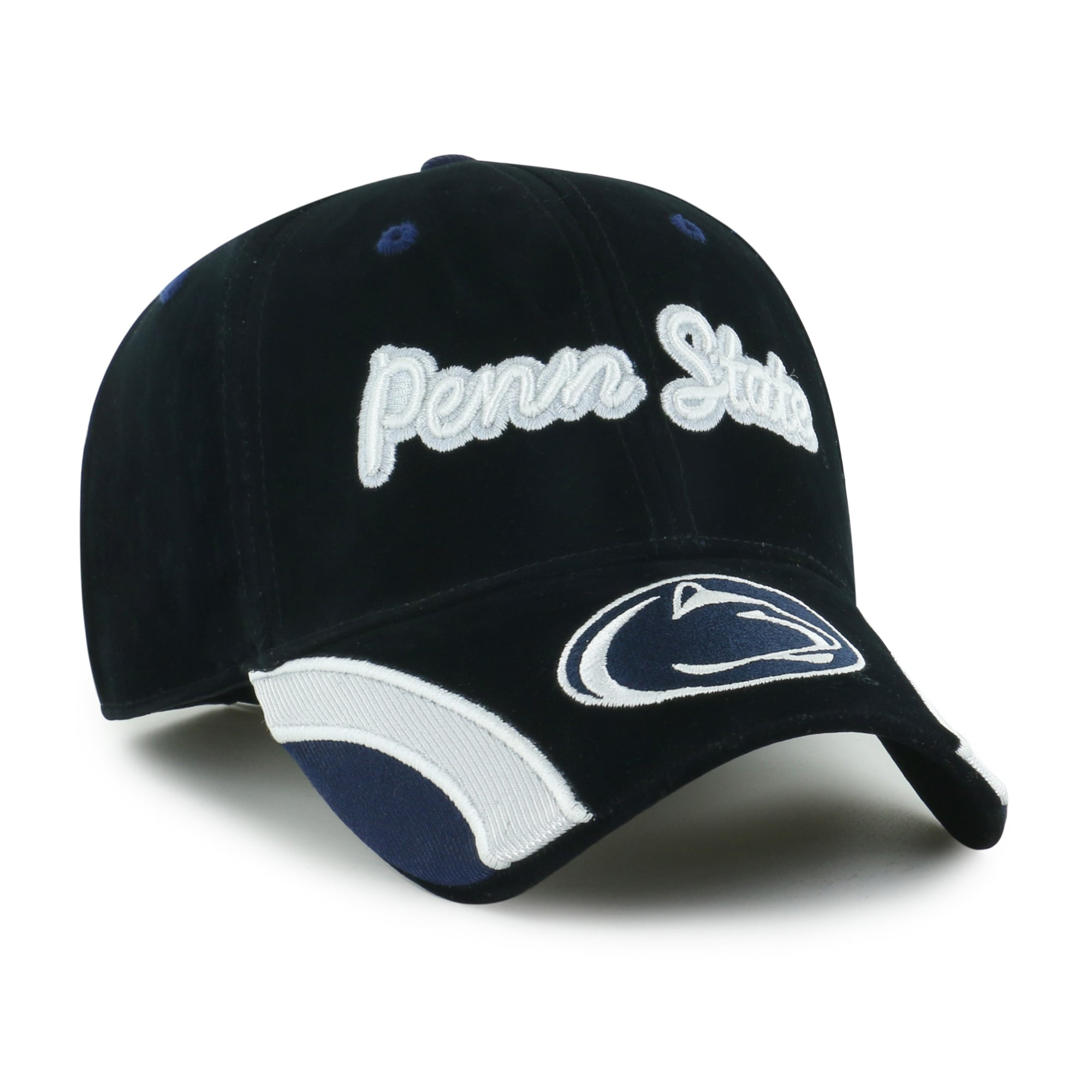 Casquette ajustable Penn State Nittany Lions en velours denim noir '47 avec inscription MVP
