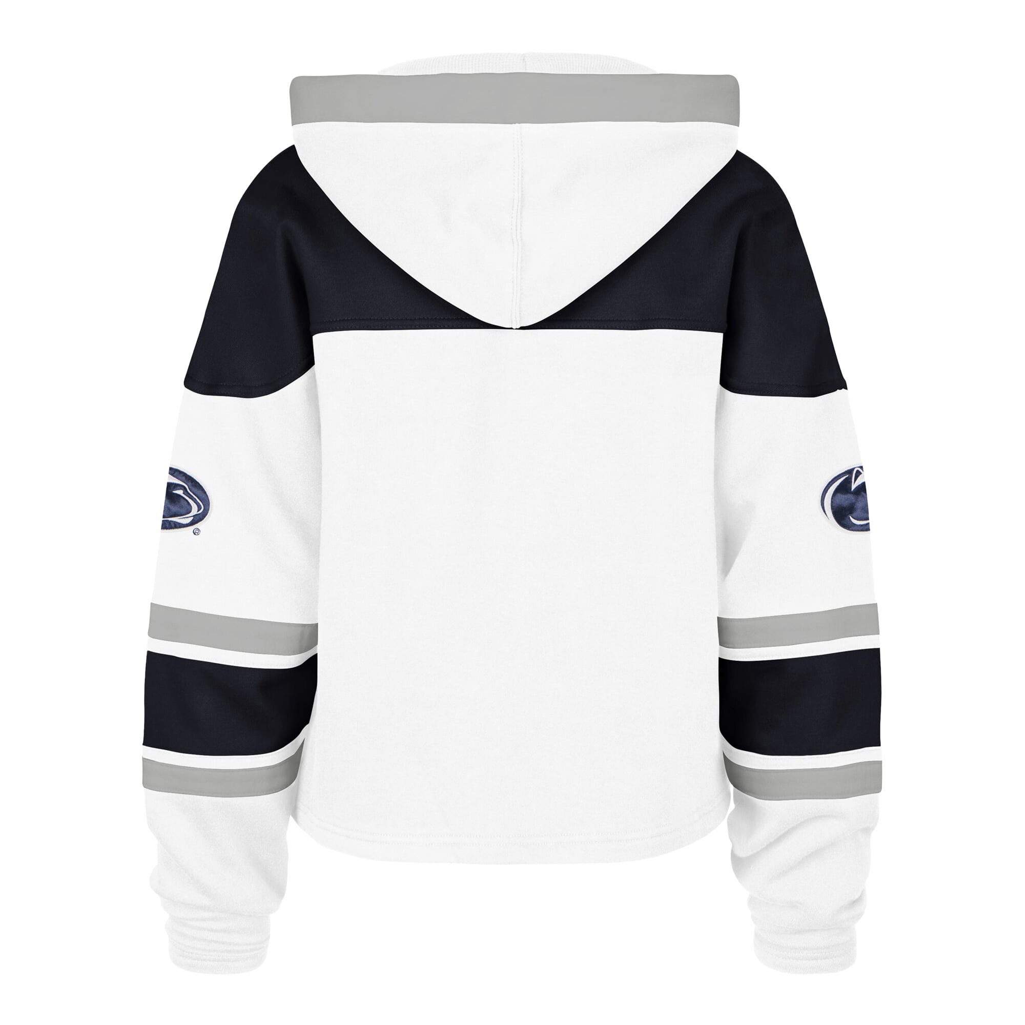 Sweat à capuche court lacets de qualité supérieure Penn State Nittany Lions blanc '47 pour femme
