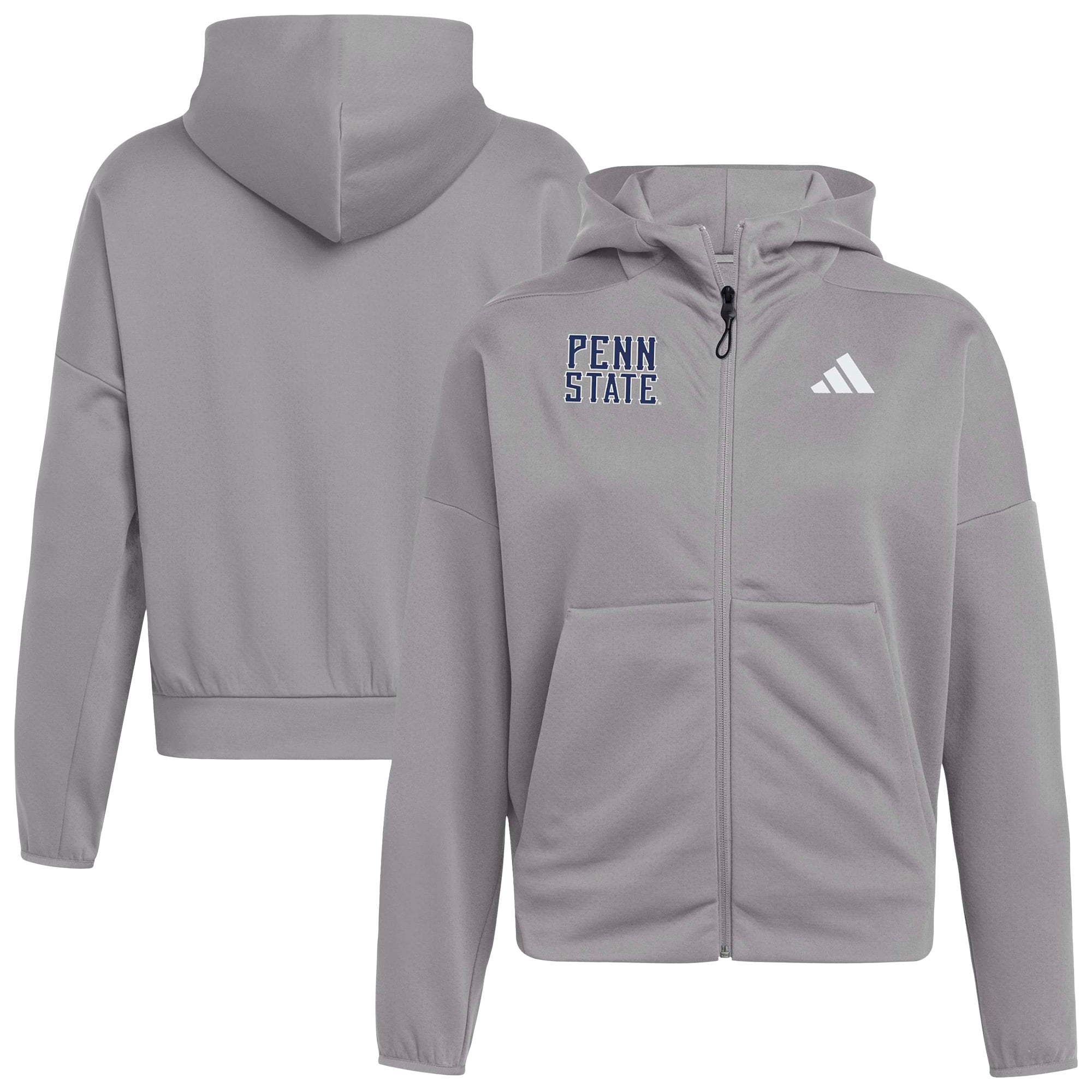 Women's adidas Gray Penn State Nittany Lions Z.N.E. Full-Zip Jacket