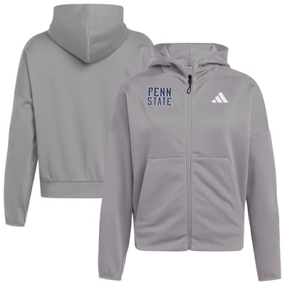 Penn State Nittany Lions adidas Women's Z.N.E. Full-Zip Jacket - Gray