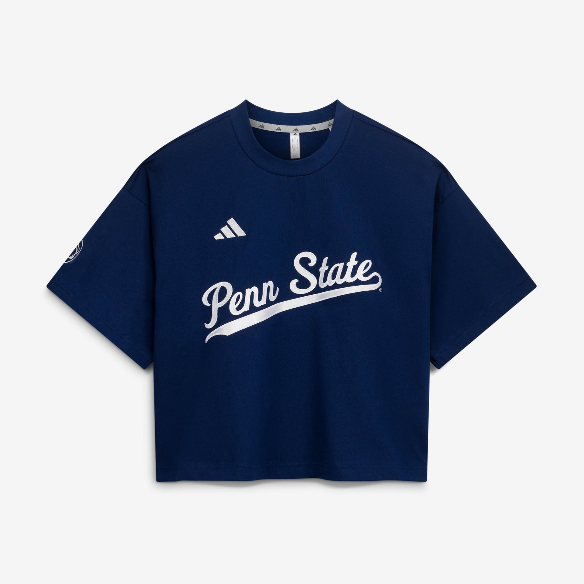 Women's adidas White Penn State Nittany Lions Cropped Baseball Fashion Jersey