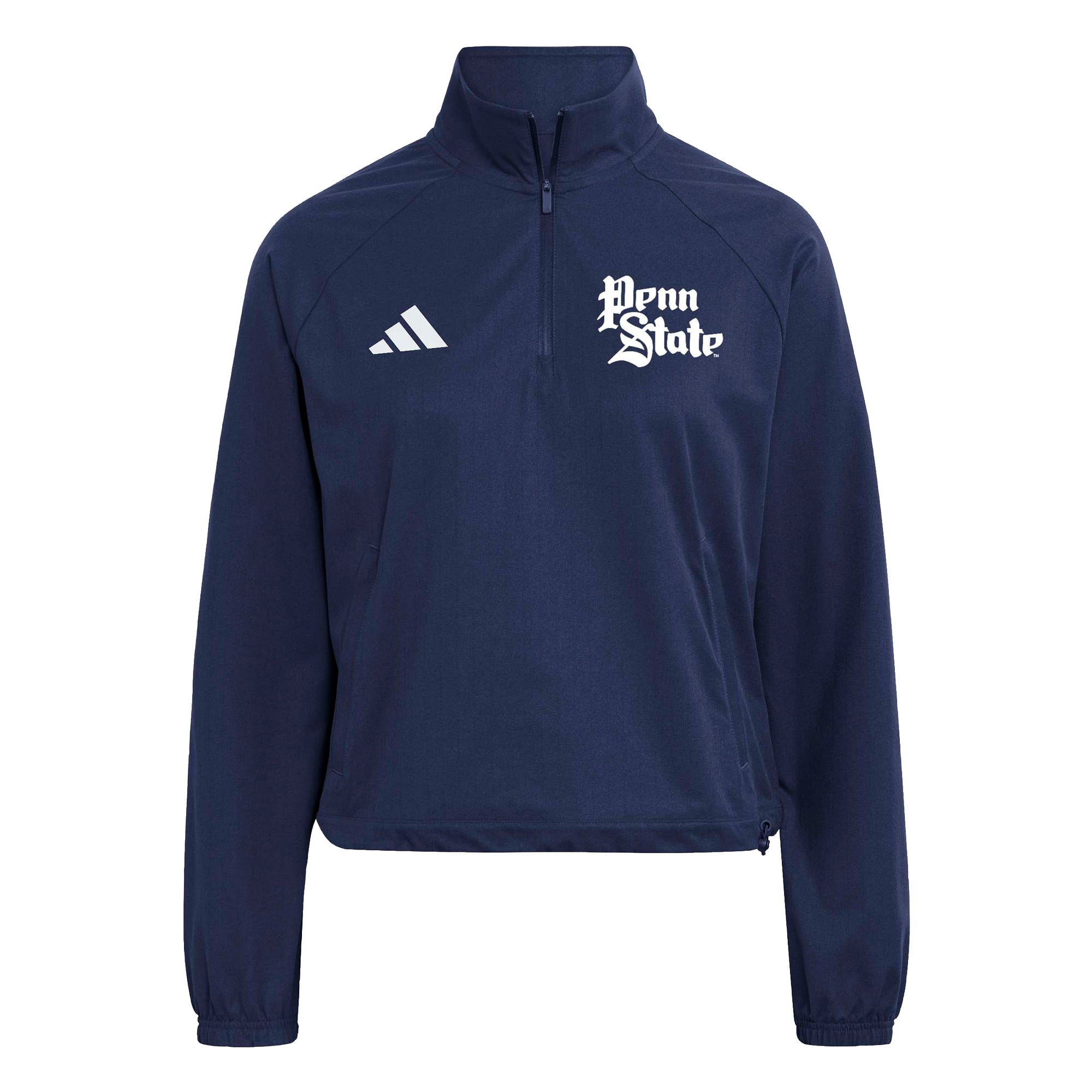 Women's adidas White Penn State Nittany Lions Ultimate365 Woven Quarter-Zip Raglan Pullover