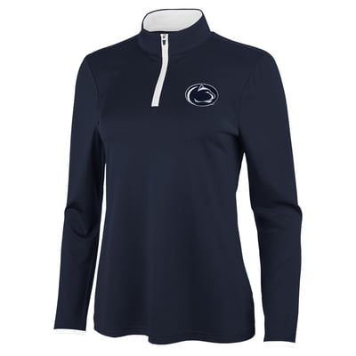 Penn State Nittany Lions Antigua Women's Brink Quarter-Zip Pullover - Navy/White