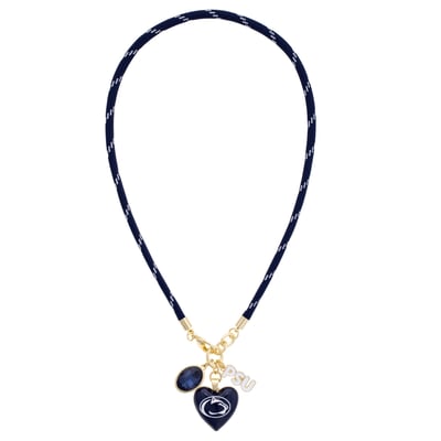 Penn State Nittany Lions CANVAS Style Women's Heart Paracord Necklace