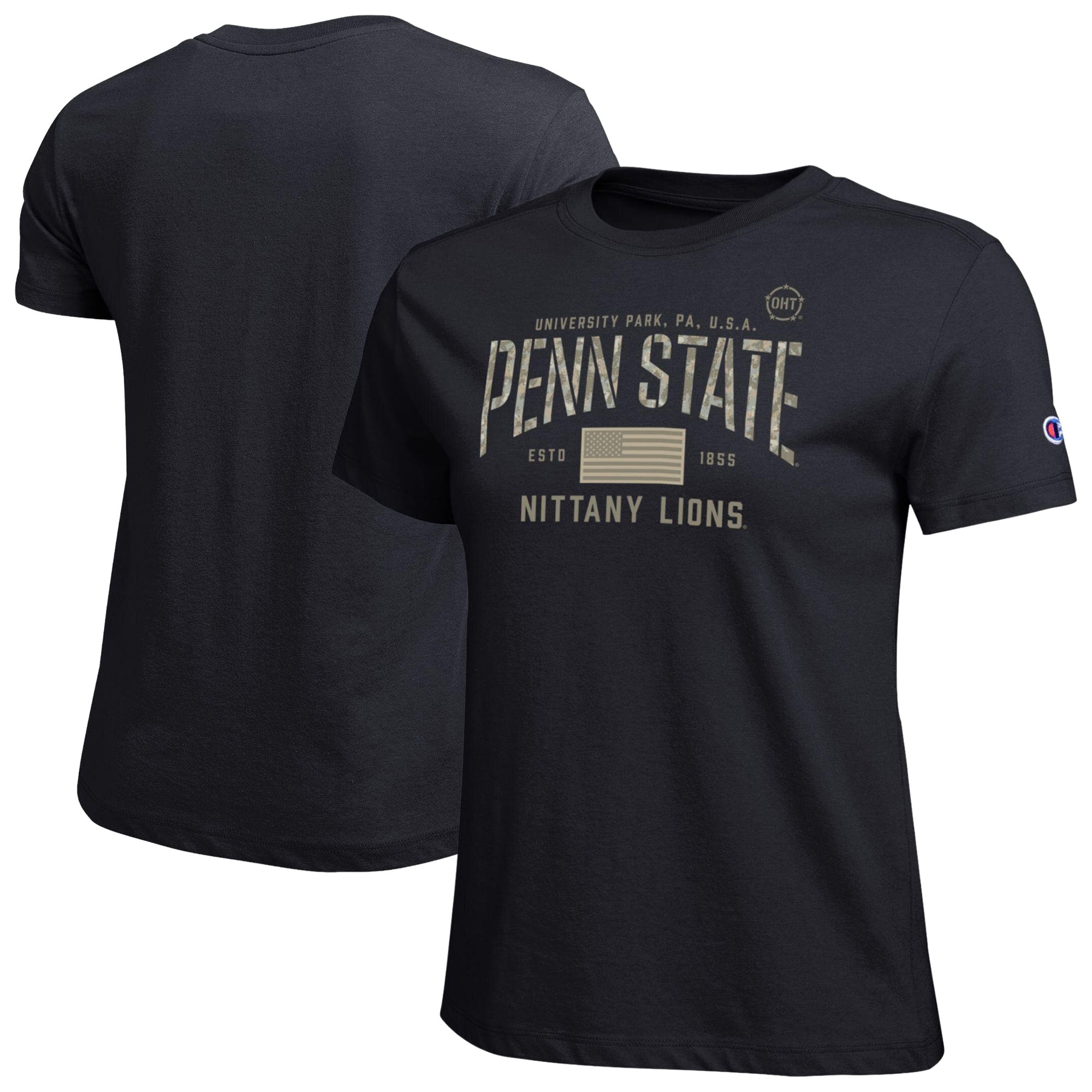 Women's Champion  Black Penn State Nittany Lions Operation Hat Trick Core T-Shirt