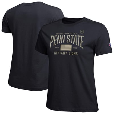  Penn State Nittany Lions Champion Women's Operation Hat Trick Core T-Shirt - Black
