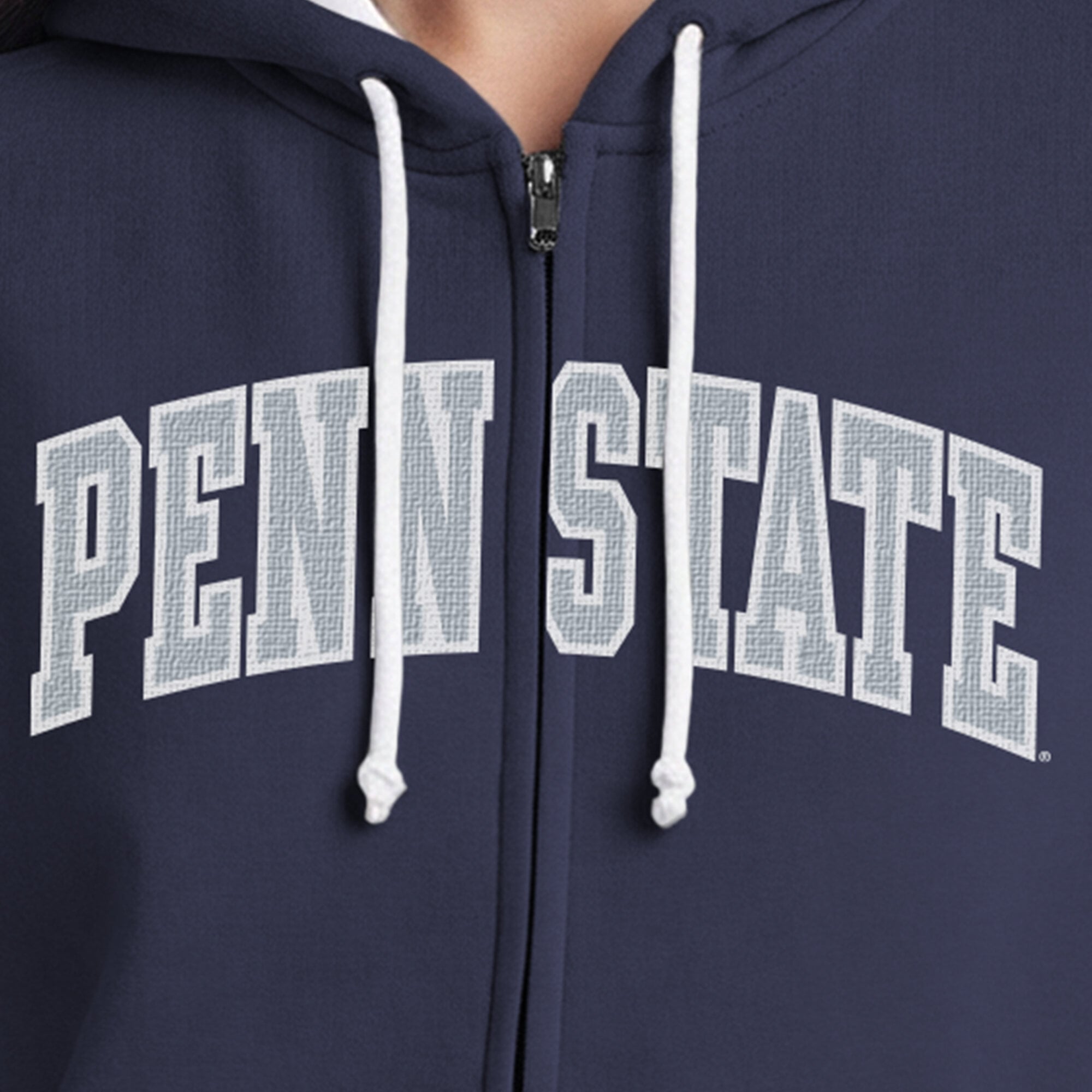 Sweat à capuche zippé en polaire Champion Navy Penn State Nittany Lions Arch pour femme