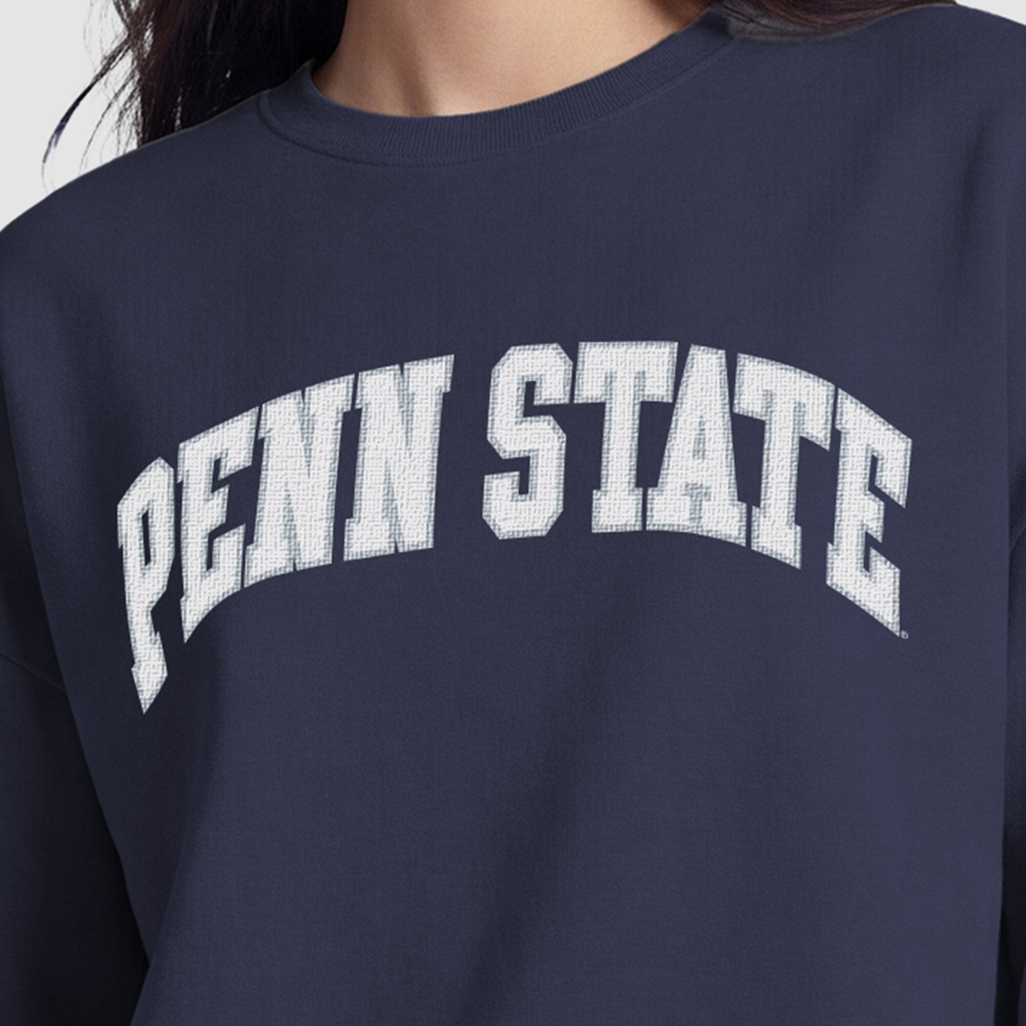 Women's Champion Navy Penn State Nittany Lions Fleece Crew Sweatshirt