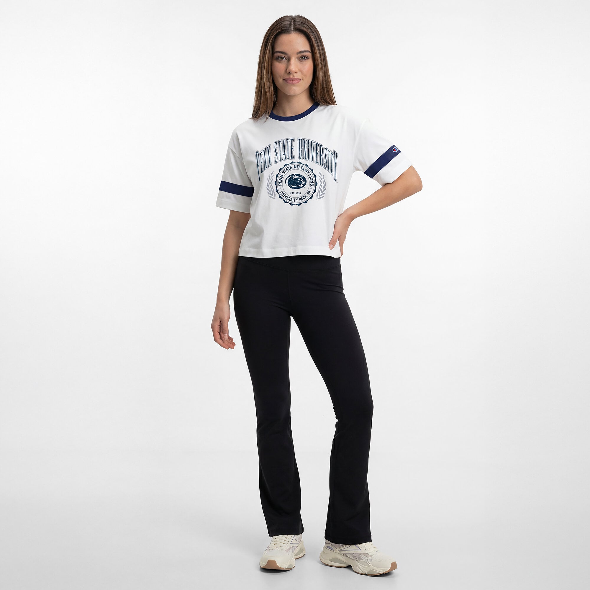 T-shirt oversize rétro blanc Champion Penn State Nittany Lions pour femmes