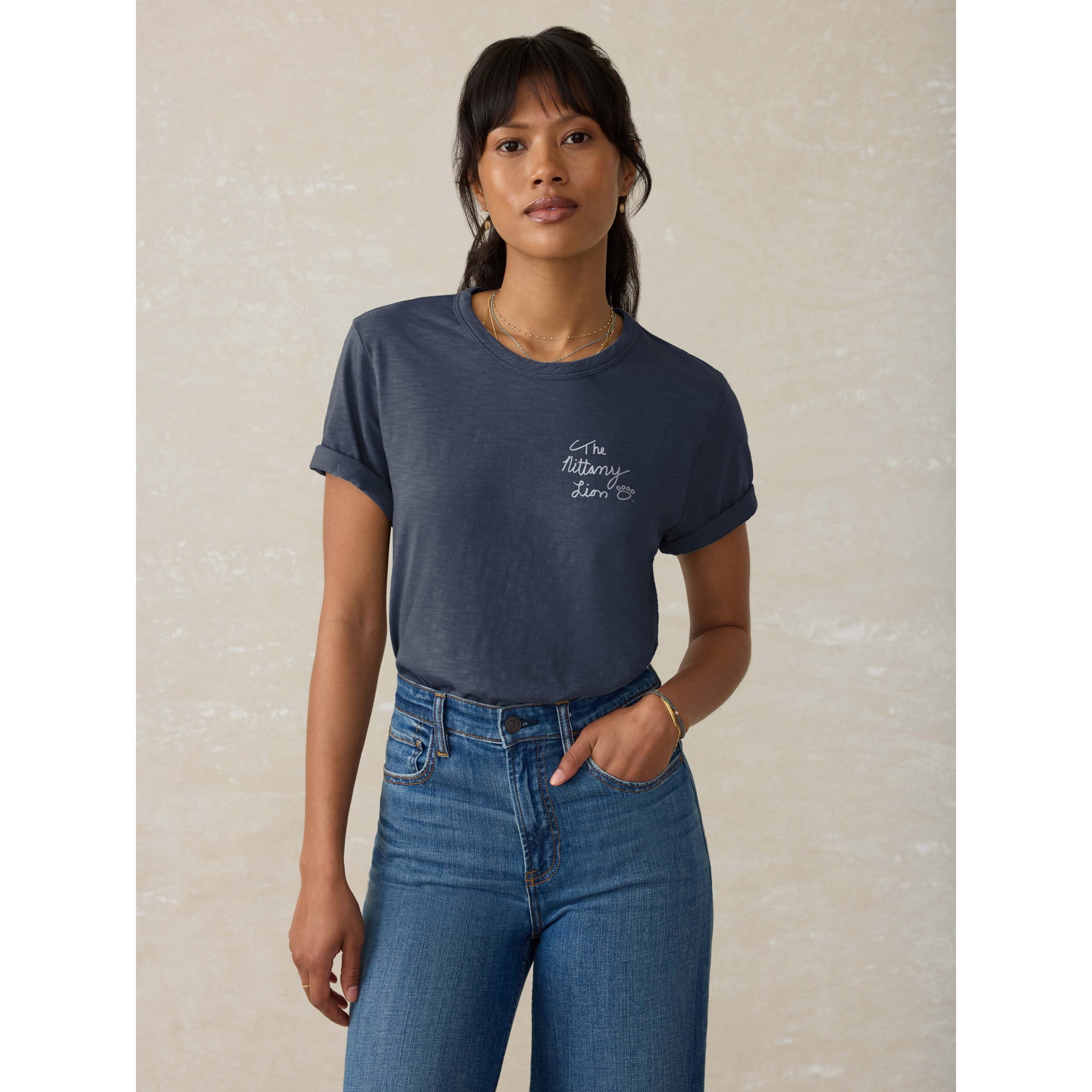 T-shirt essentiel FAHERTY bleu marine Penn State Nittany Lions pour femmes