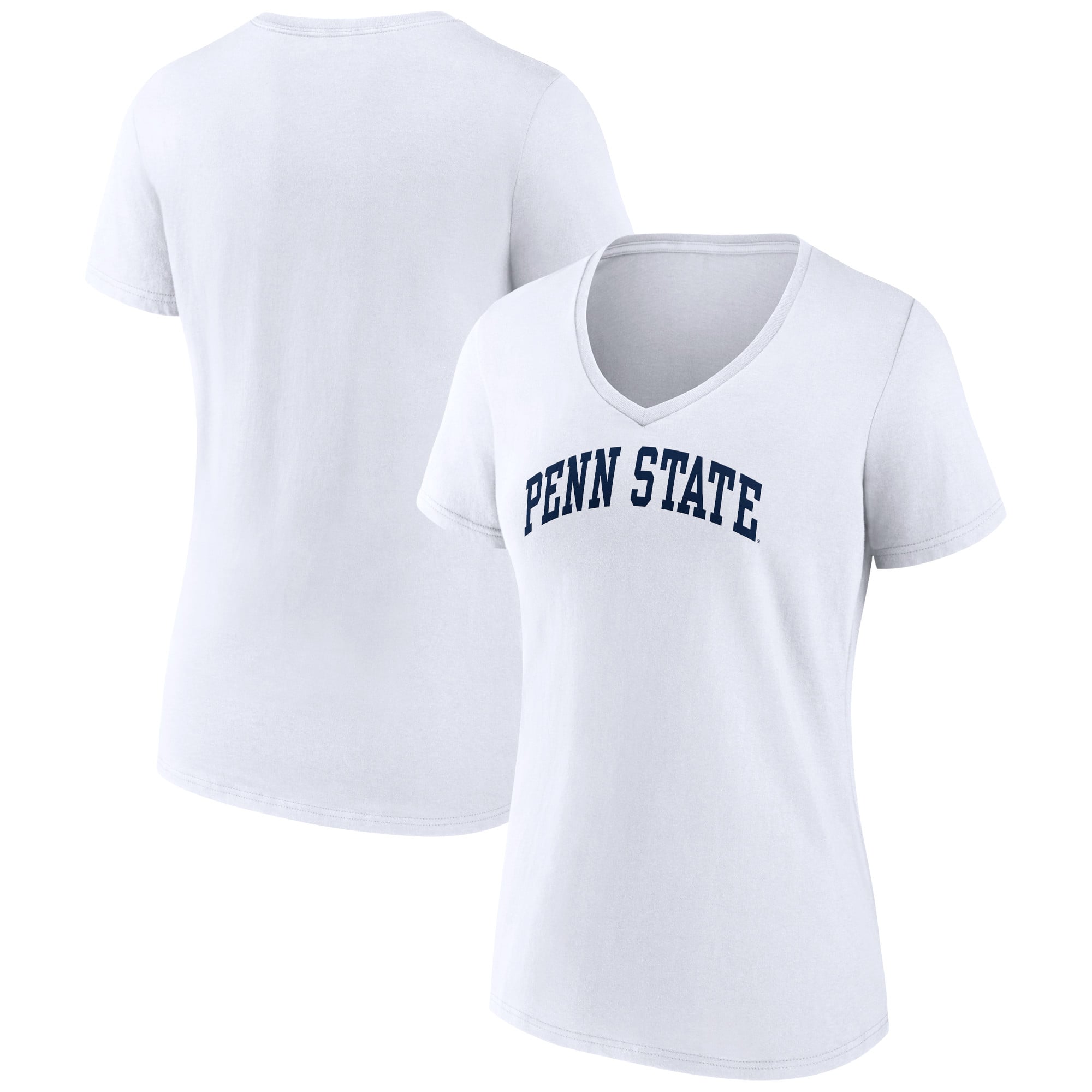 T-shirt blanc à col en V Fanatics Penn State Nittany Lions pour femmes
