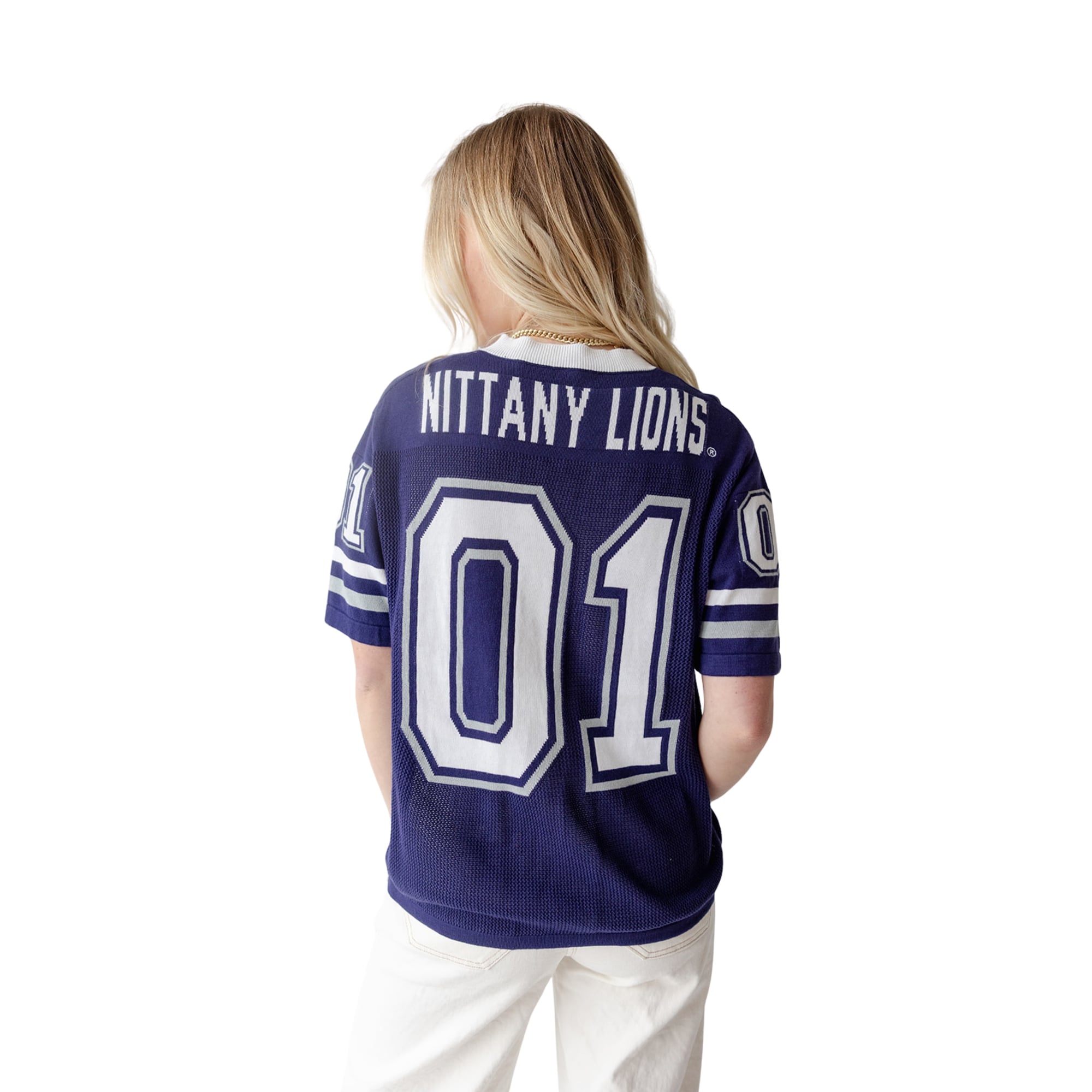 Pull de football américain Penn State Nittany Lions bleu marine pour femme