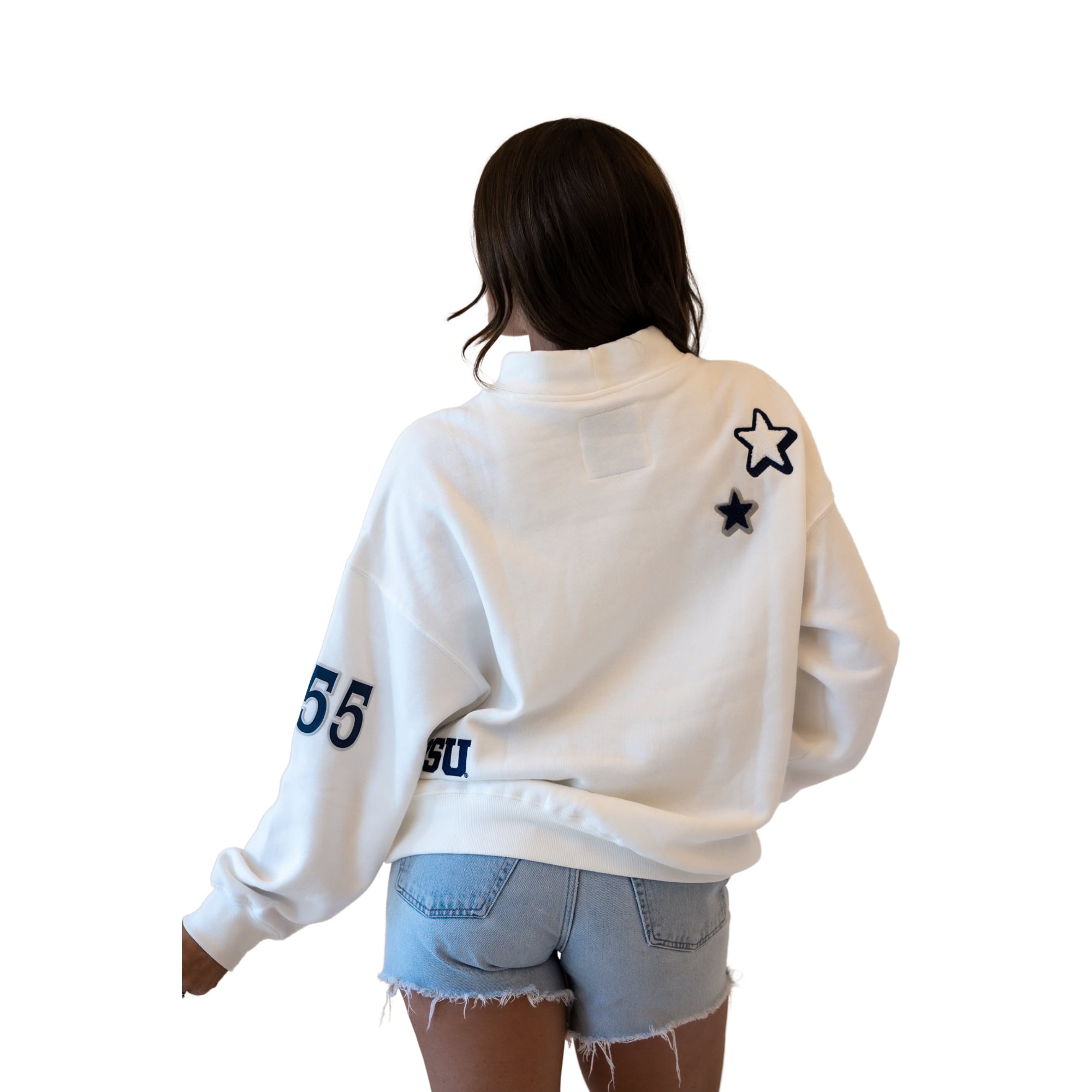 Sweat-shirt à col montant blanc Penn State Nittany Lions pour femmes, collection Gameday Social.