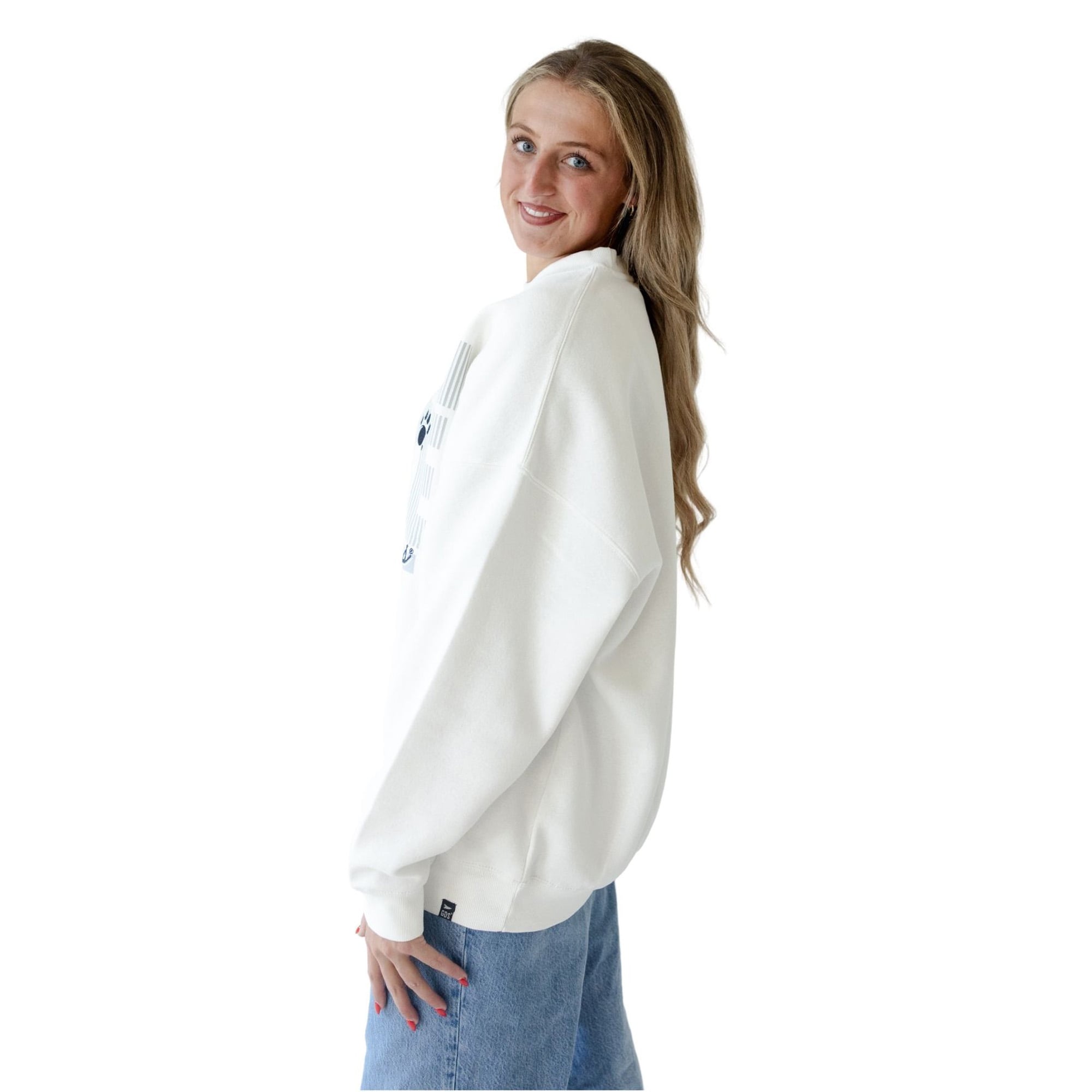 Sweat-shirt rayé blanc Penn State Nittany Lions pour femmes, idéal les jours de match