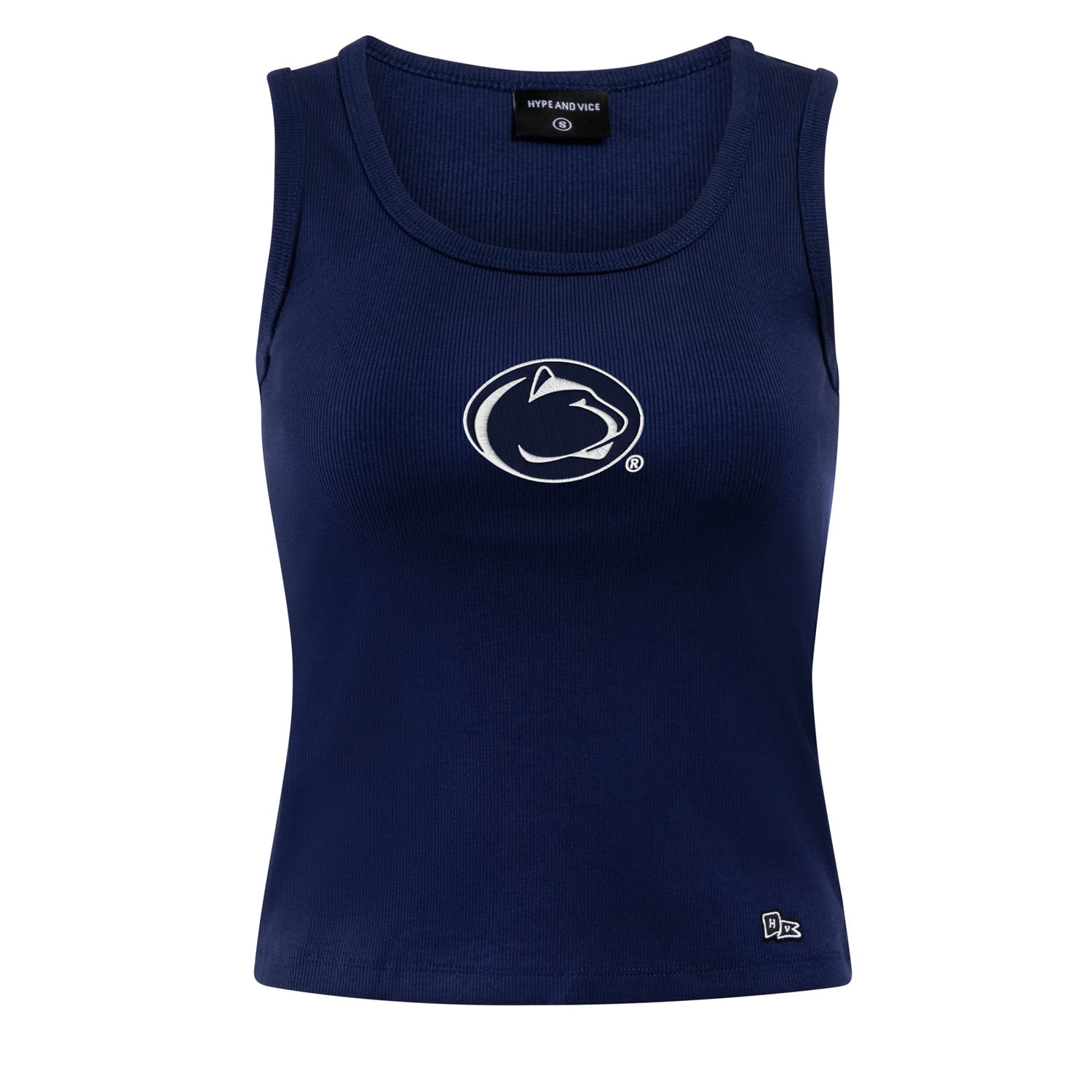 Débardeur côtelé à logo principal Penn State Nittany Lions, bleu marine, pour femme, de la marque Hype and Vice.