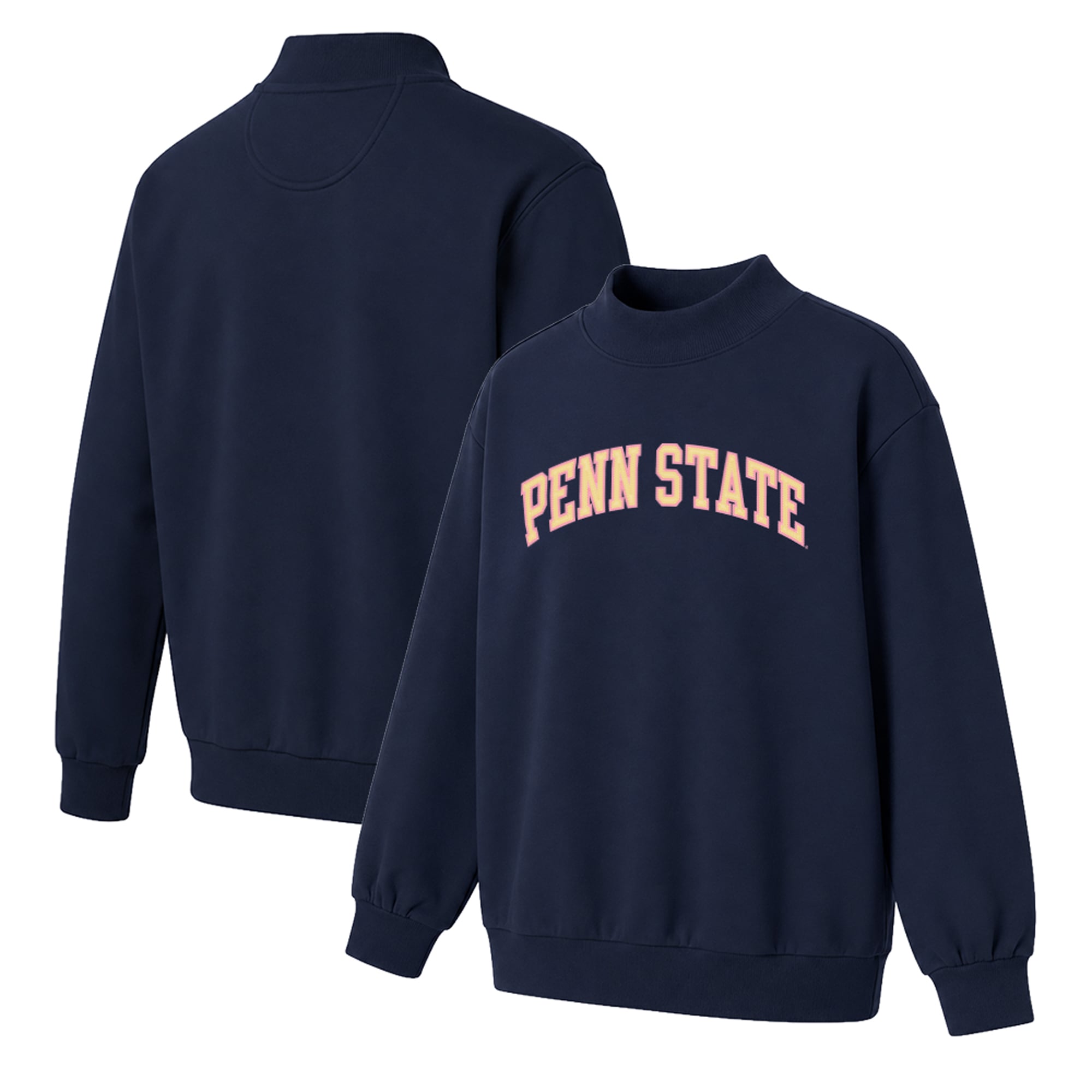 Women's  Navy Penn State Nittany Lions Monroe Mock Neck Sweatshirt
