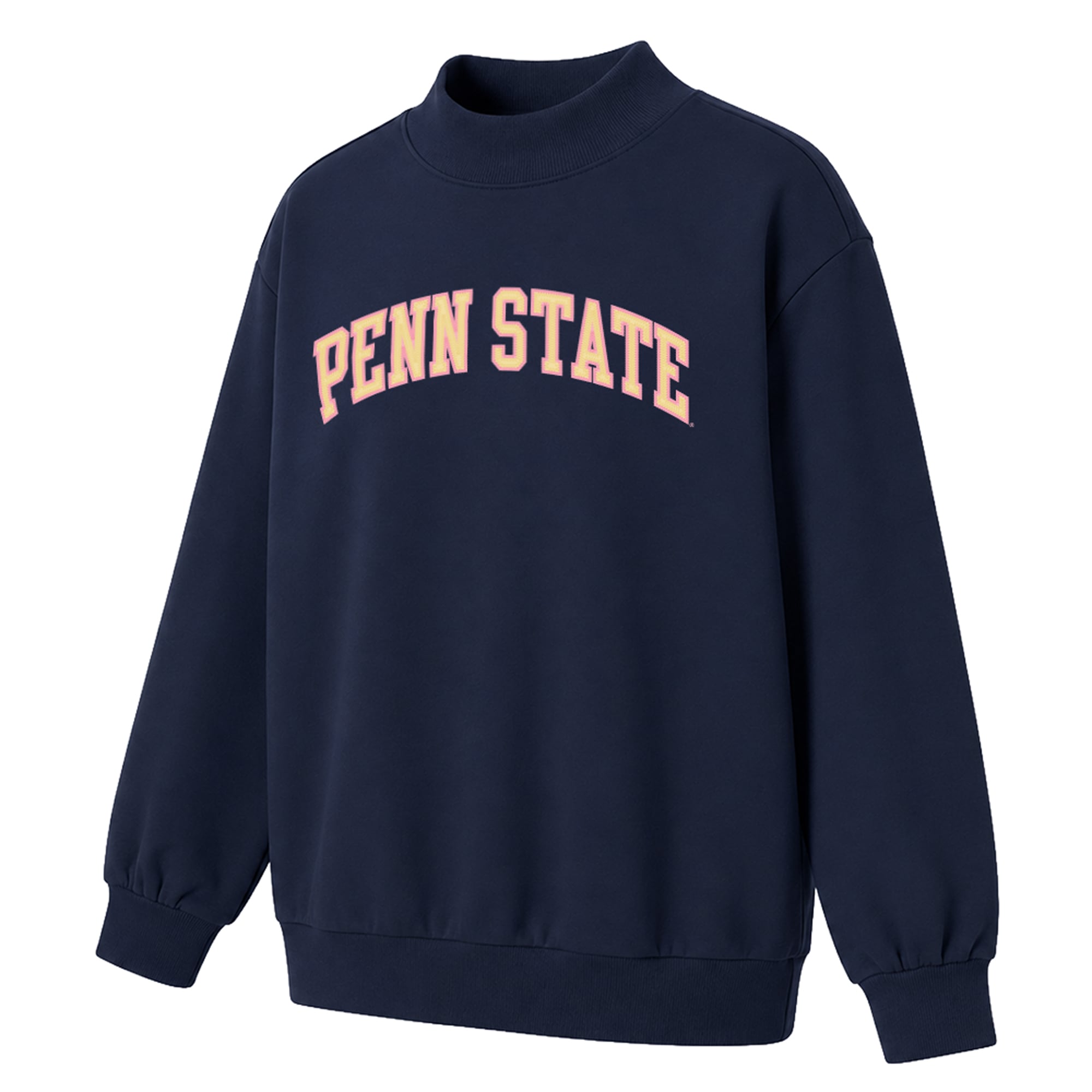 Women's  Navy Penn State Nittany Lions Monroe Mock Neck Sweatshirt