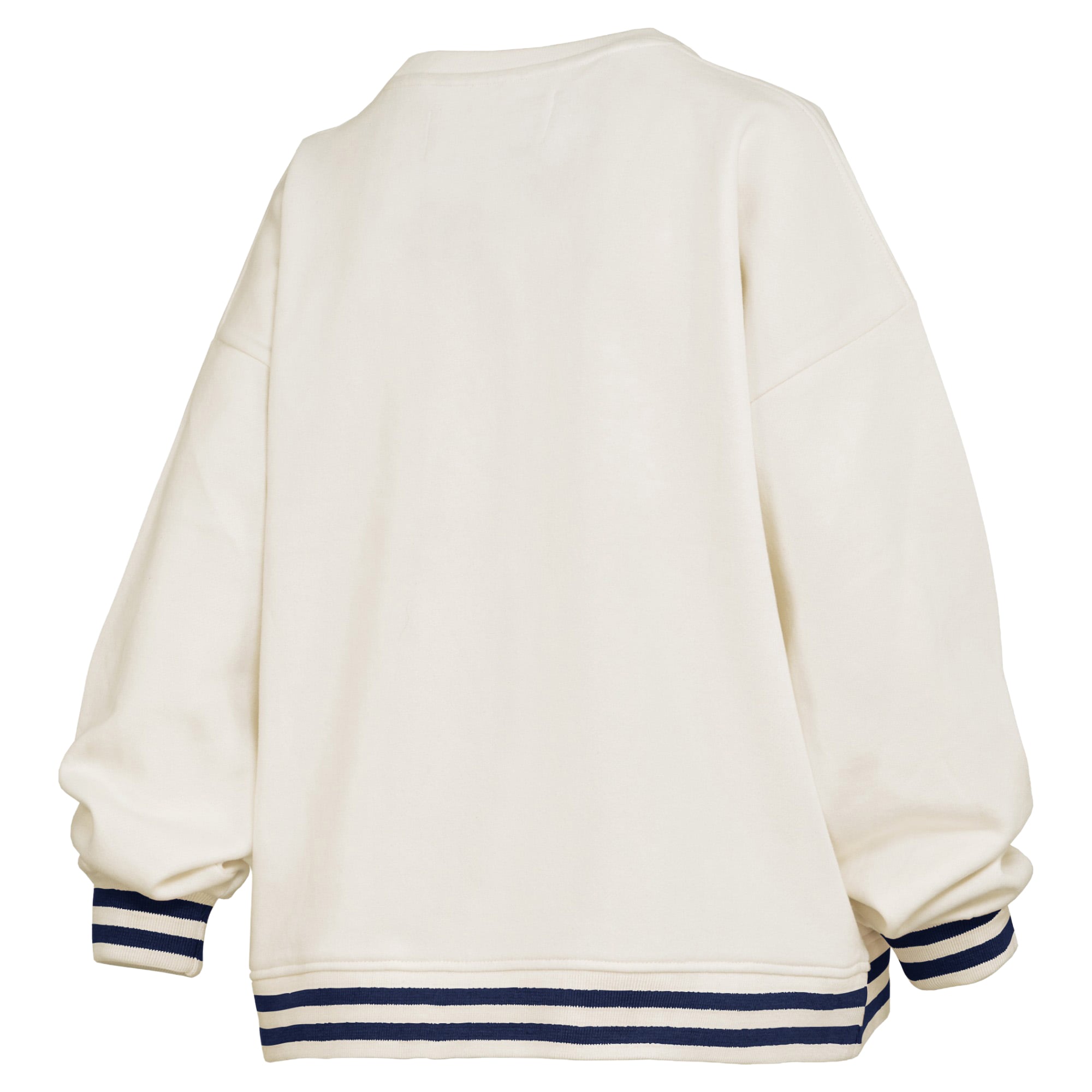 Women's Pressbox Cream Penn State Nittany Lions Bonanza Chenille Ribbed Sweatshirt