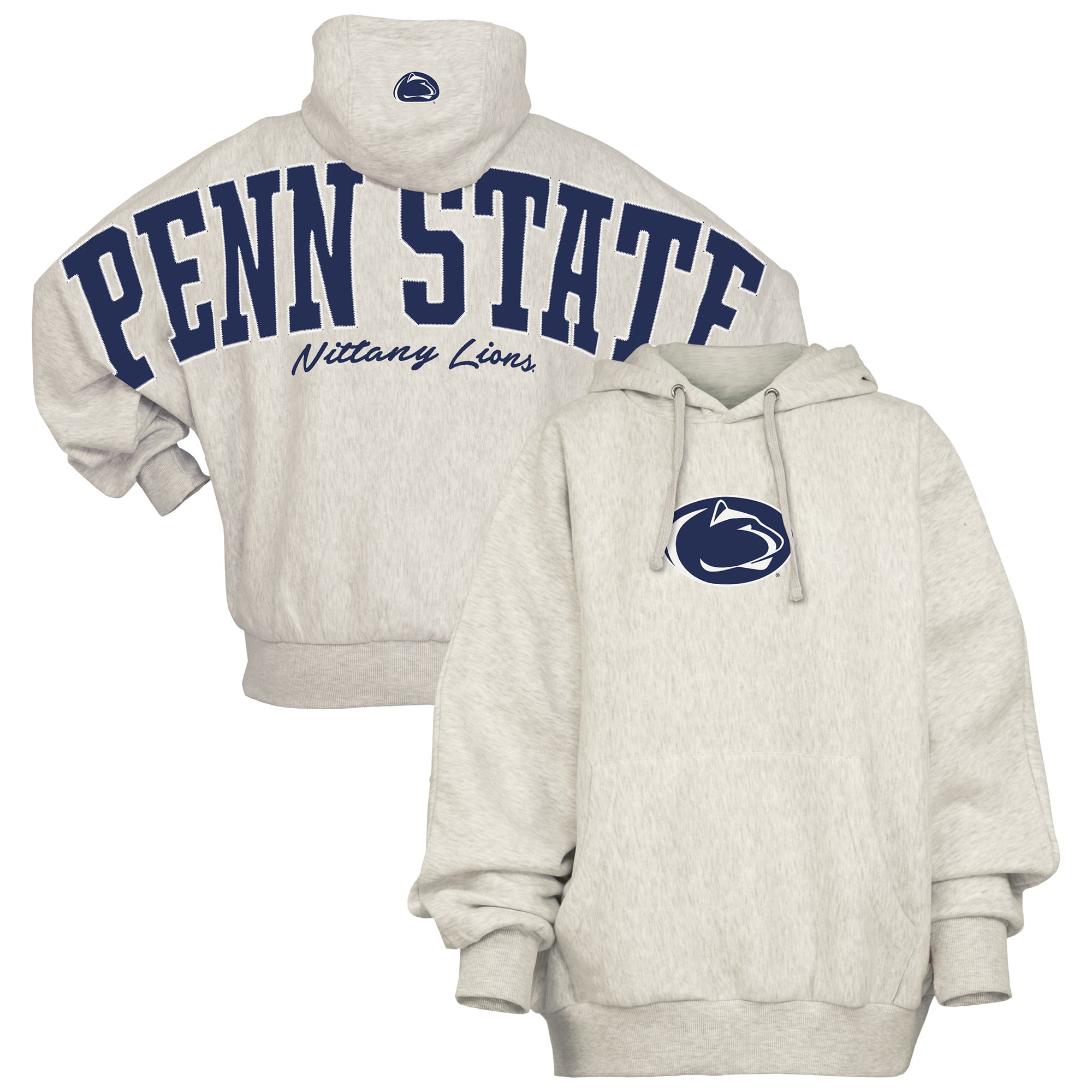 Sweat à capuche oversize gris Pressbox pour femme Penn State Nittany Lions Belvedere