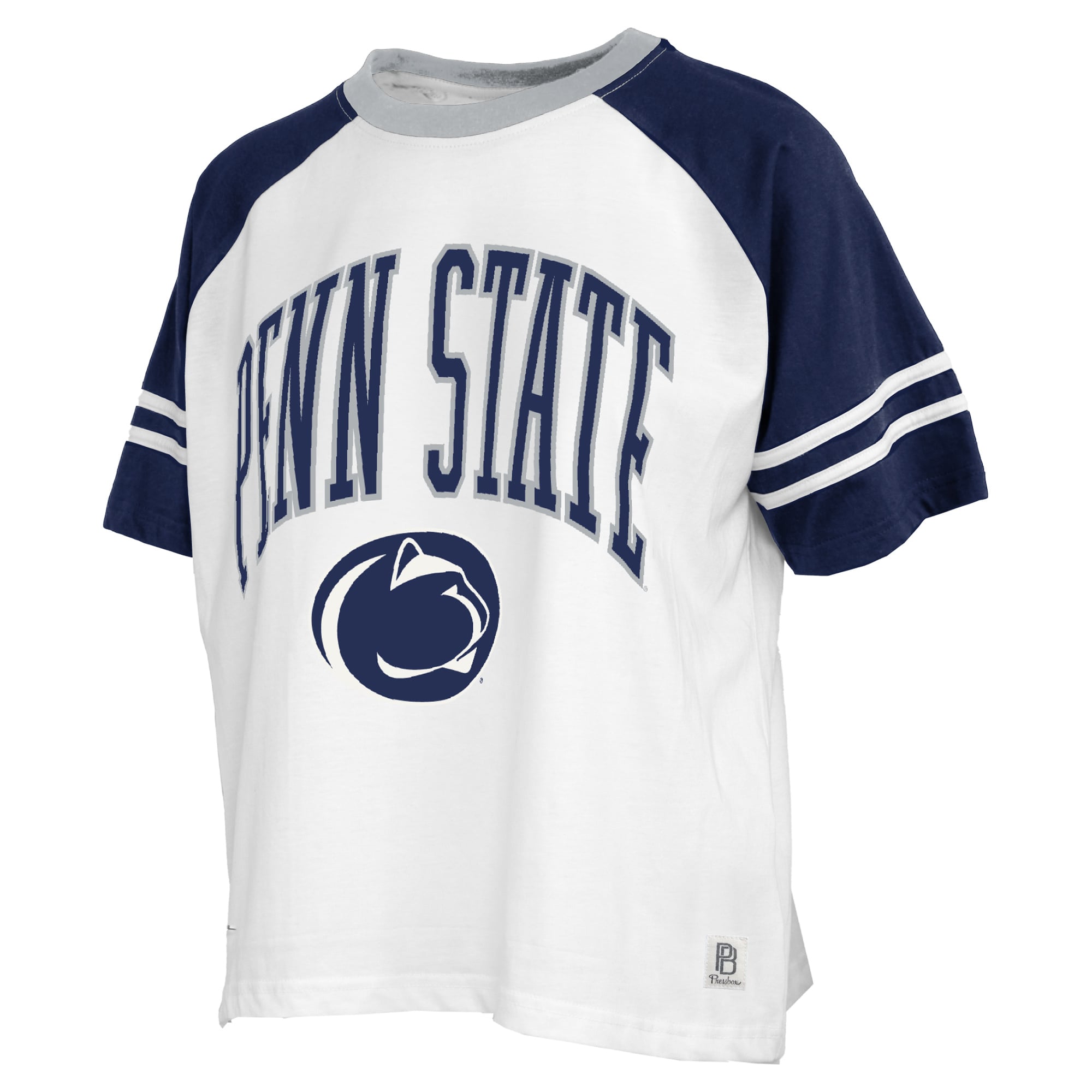 T-shirt Pressbox blanc pour femmes Penn State Nittany Lions Sky Colorblock