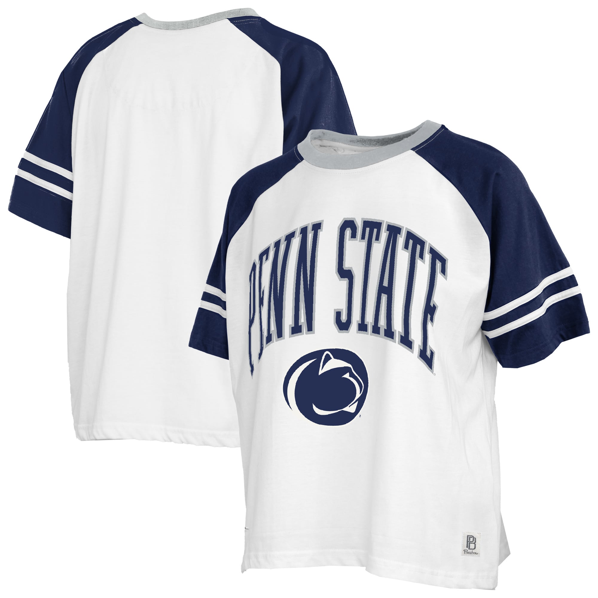 T-shirt Pressbox blanc pour femmes Penn State Nittany Lions Sky Colorblock