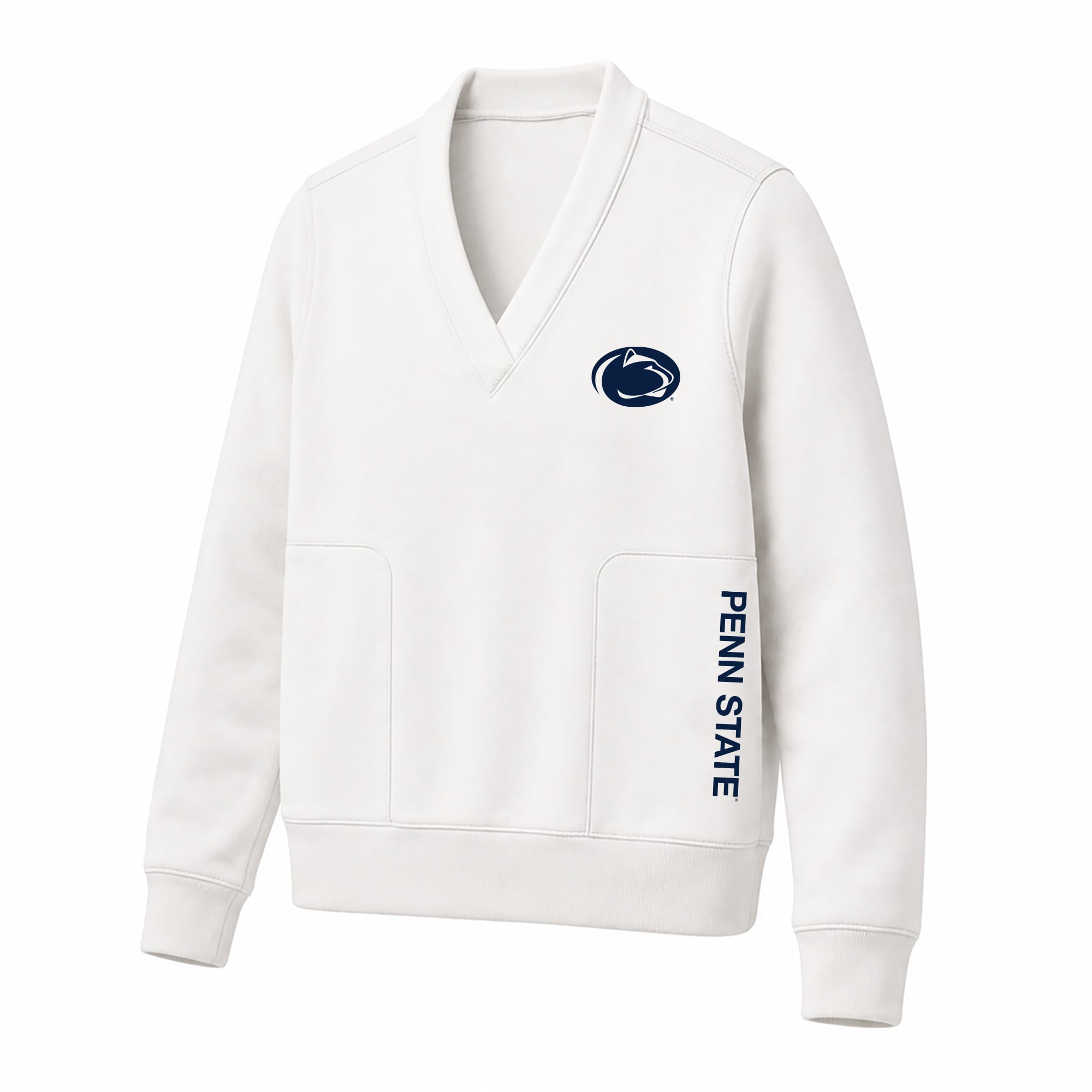 Women's Profile White Penn State Nittany Lions Plus V-Neck Sweatshirt