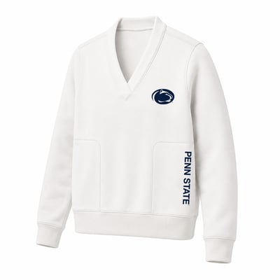 Penn State Nittany Lions Profile Women's Plus Size V-Neck Sweatshirt - White