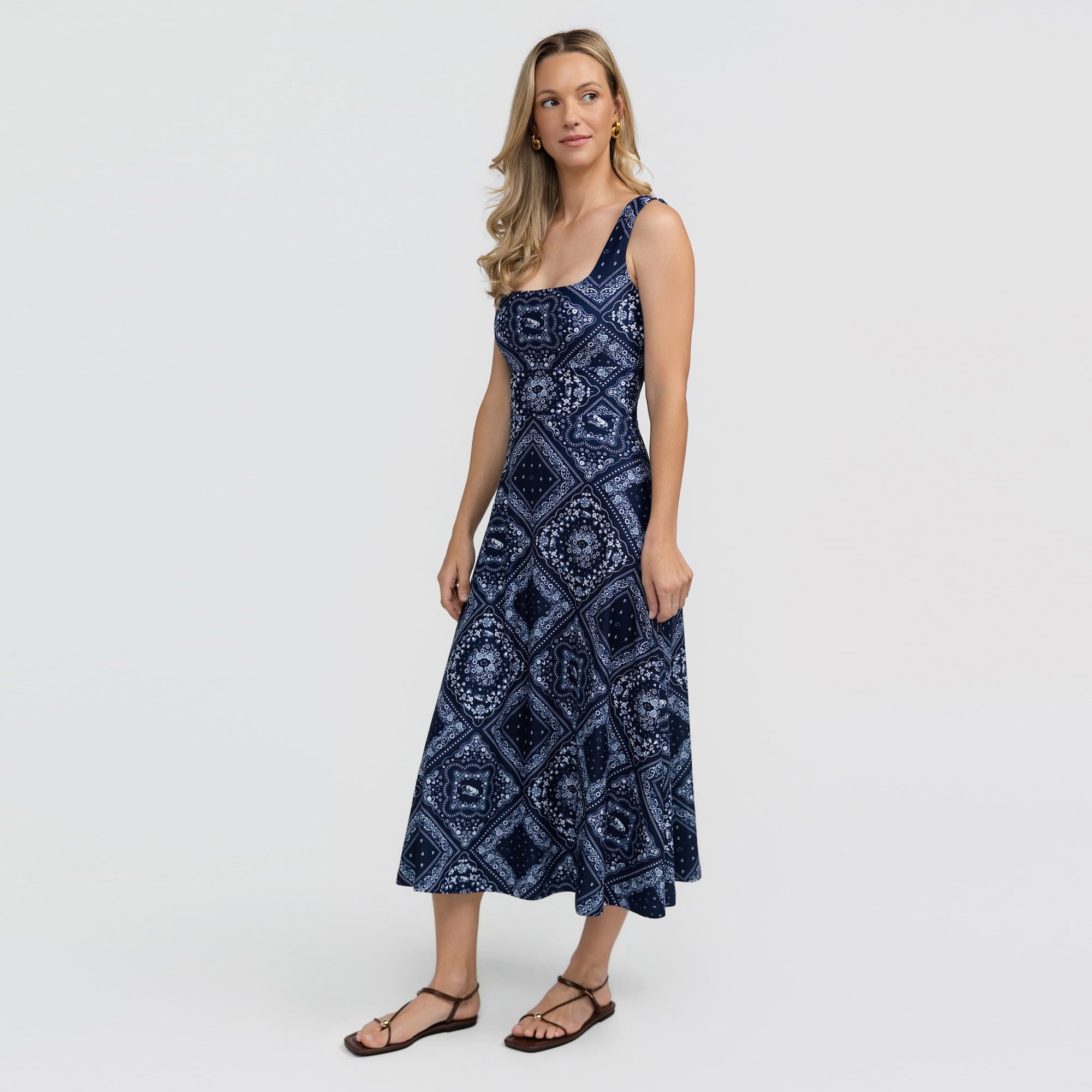 Women's Smith & Quinn Navy Penn State Nittany Lions Deidra Bandana Print Maxi Dress