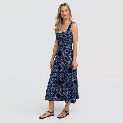 Penn State Nittany Lions Smith & Quinn Women's Deidra Bandana Print Maxi Dress - Navy