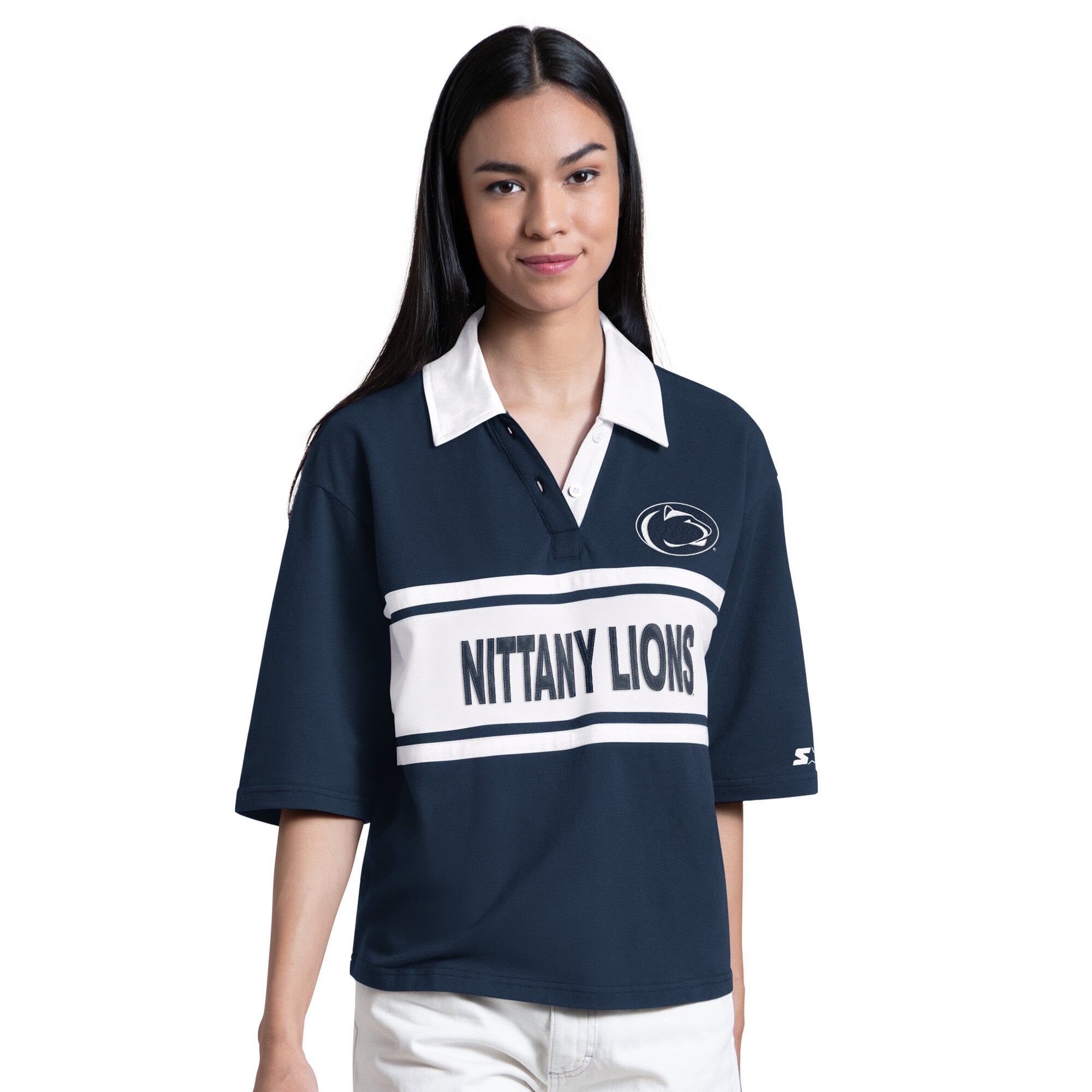 Polo Starter bleu marine pour femme, Penn State Nittany Lions Outfielder