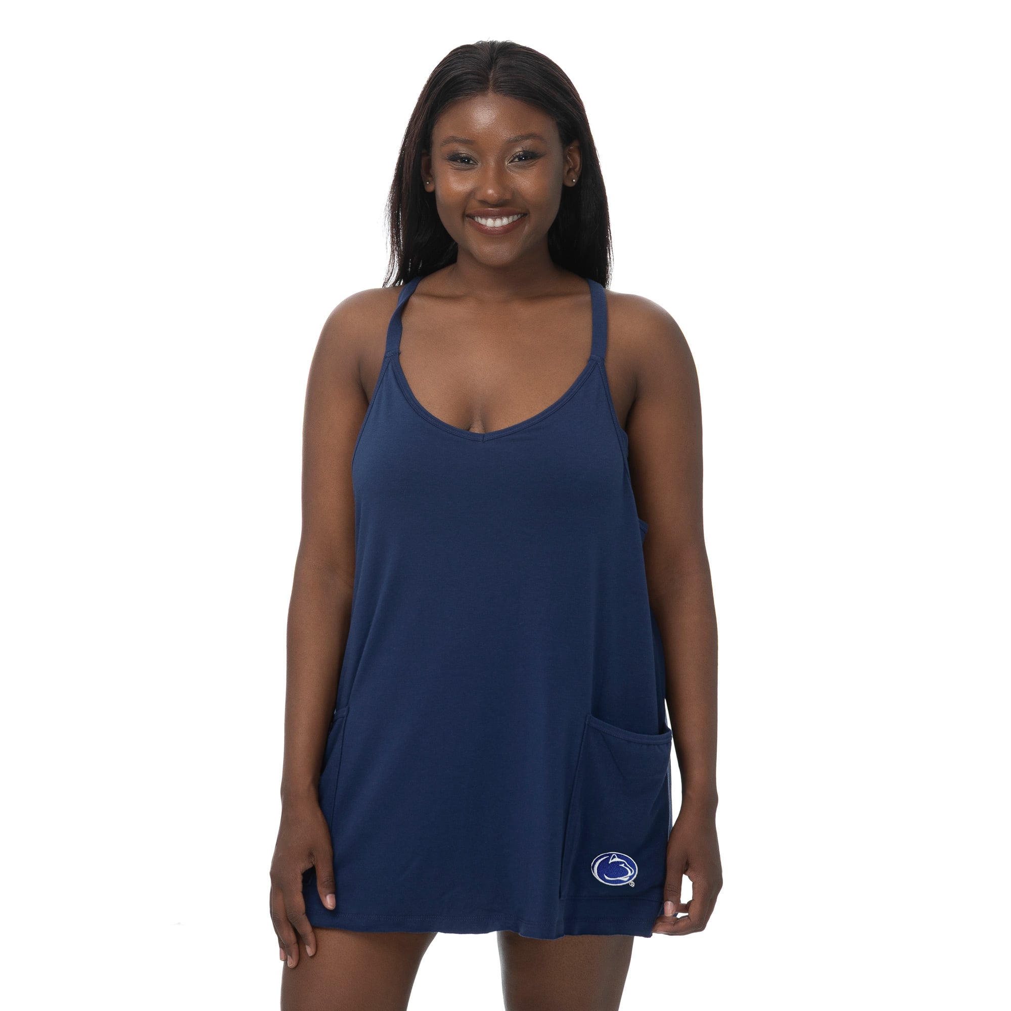 Women's ZooZatz Navy Penn State Nittany Lions Active Pocketed Tri-Blend Skort Dress