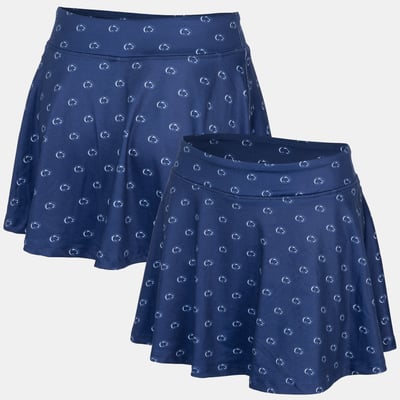 Penn State Nittany Lions ZooZatz Women's Allover Print Flowy Skort - Navy