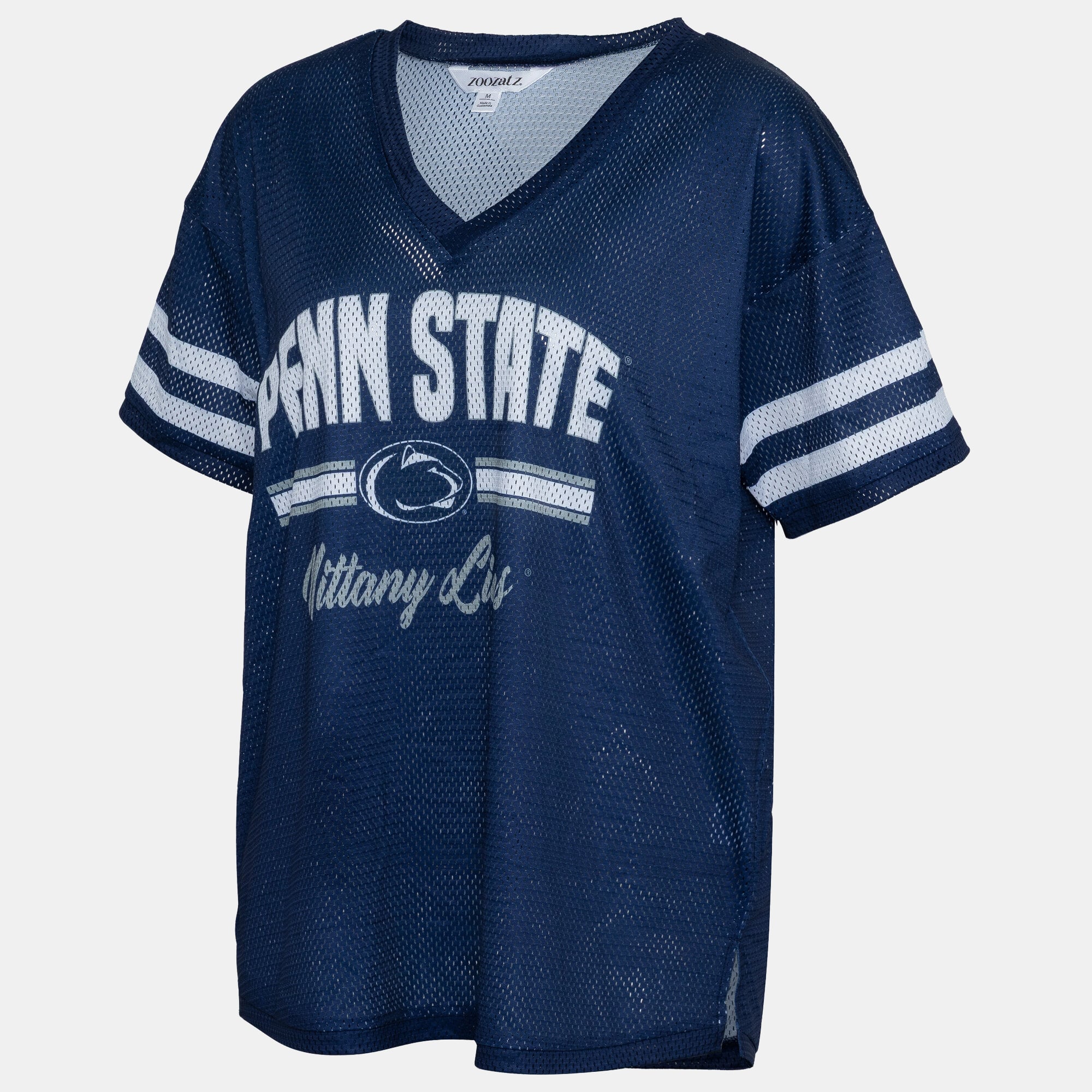 Women's ZooZatz Navy Penn State Nittany Lions Mesh Jersey Kickoff T-Shirt