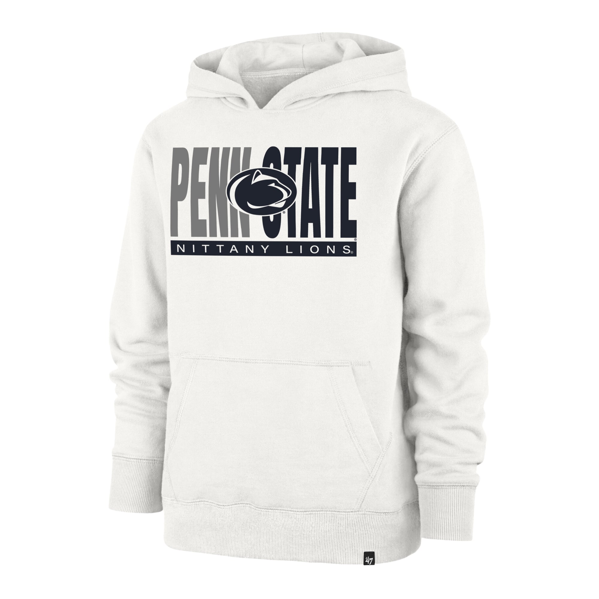 Youth '47 Cream Penn State Nittany Lions Block Text Pullover Hoodie