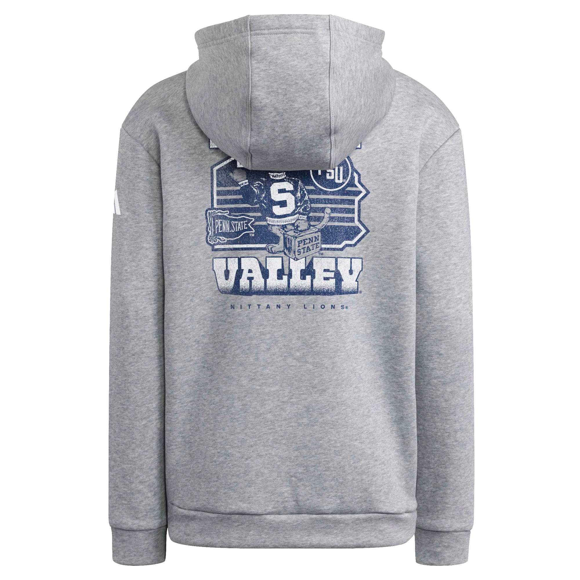 Youth adidas Heather Gray Penn State Nittany Lions Hyper Local Happy Valley Hoodie