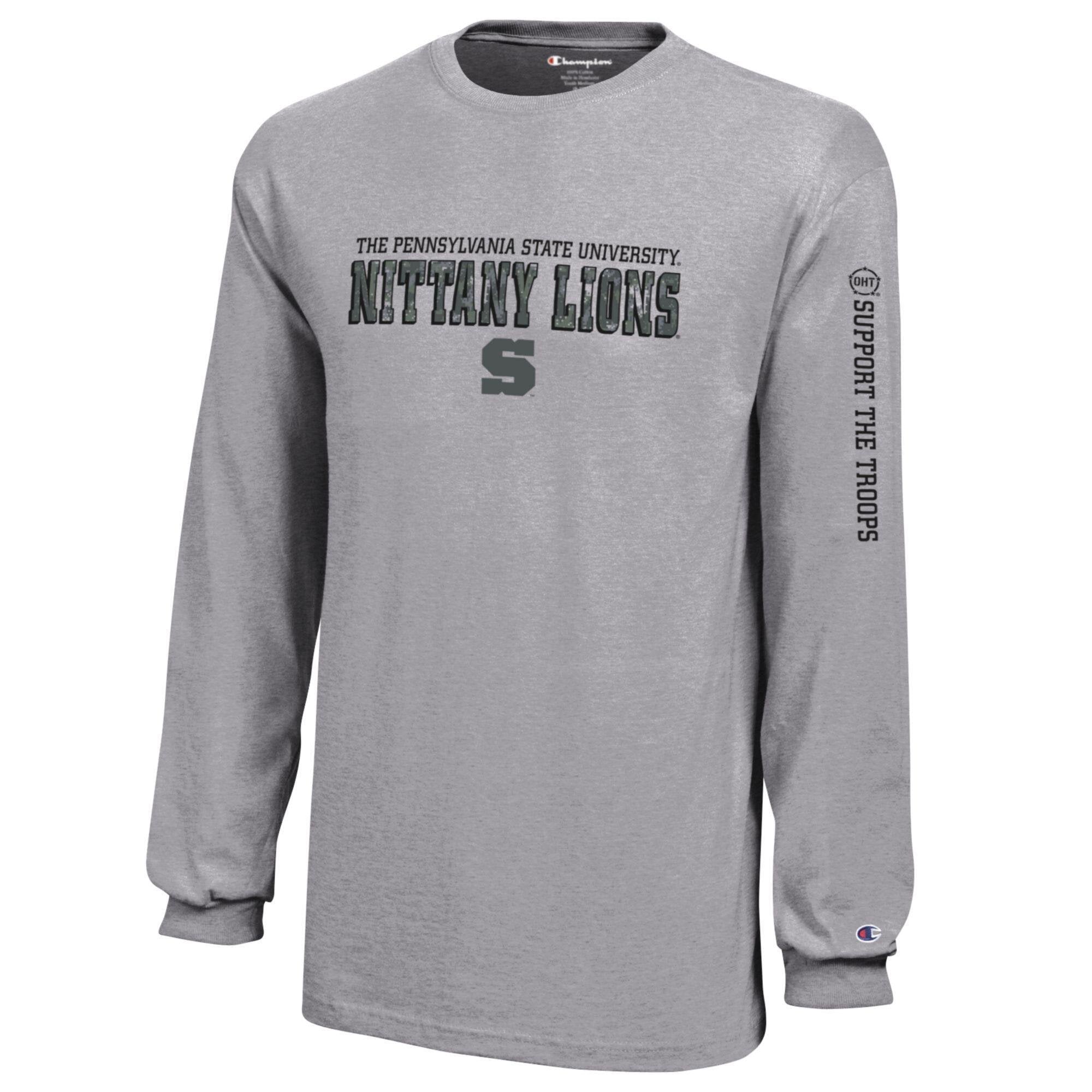 T-shirt à manches longues « Opération Coup du chapeau » des Penn State Nittany Lions, championne de jeunesse Heather Gray