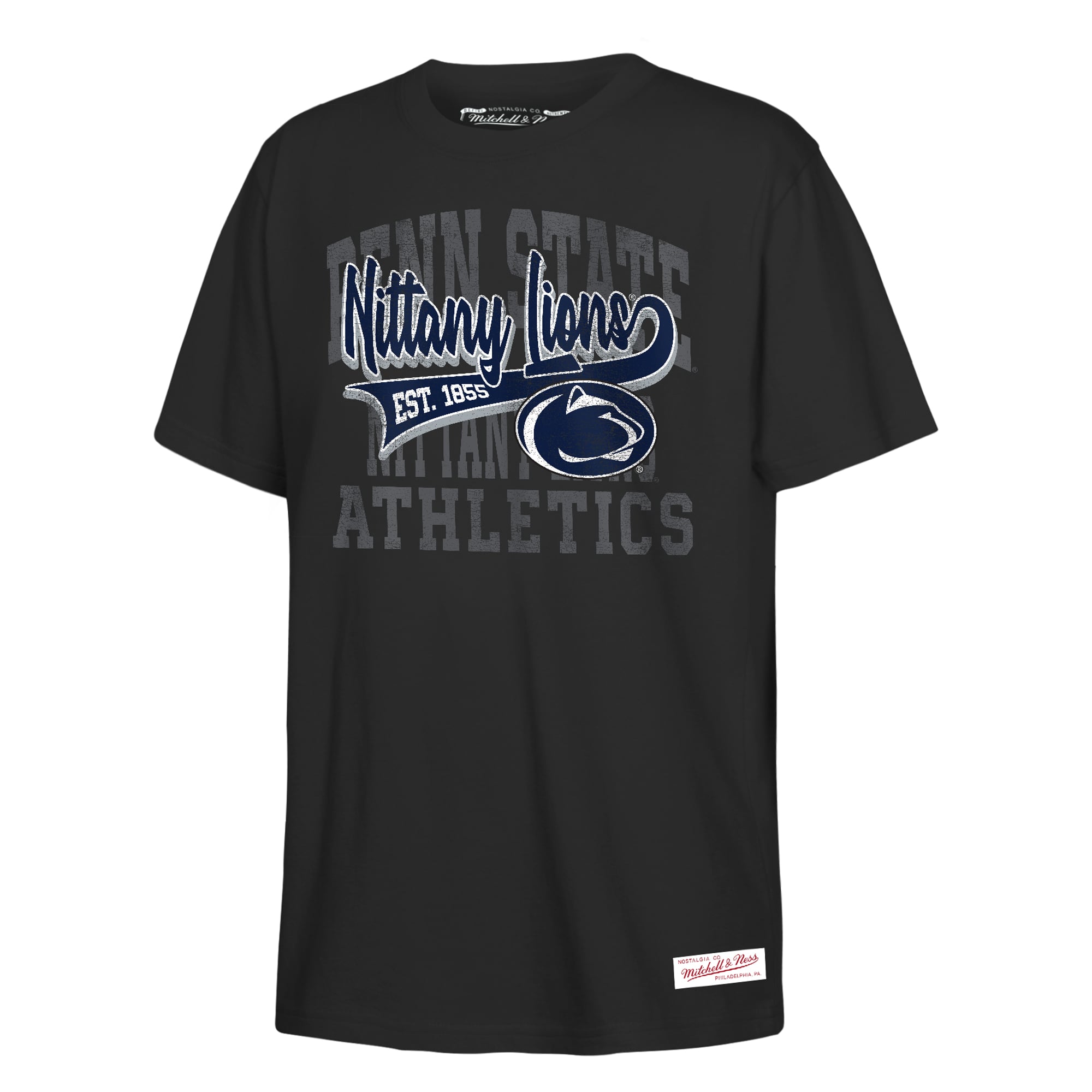 T-shirt rétro Mitchell & Ness noir Penn State Nittany Lions pour jeunes