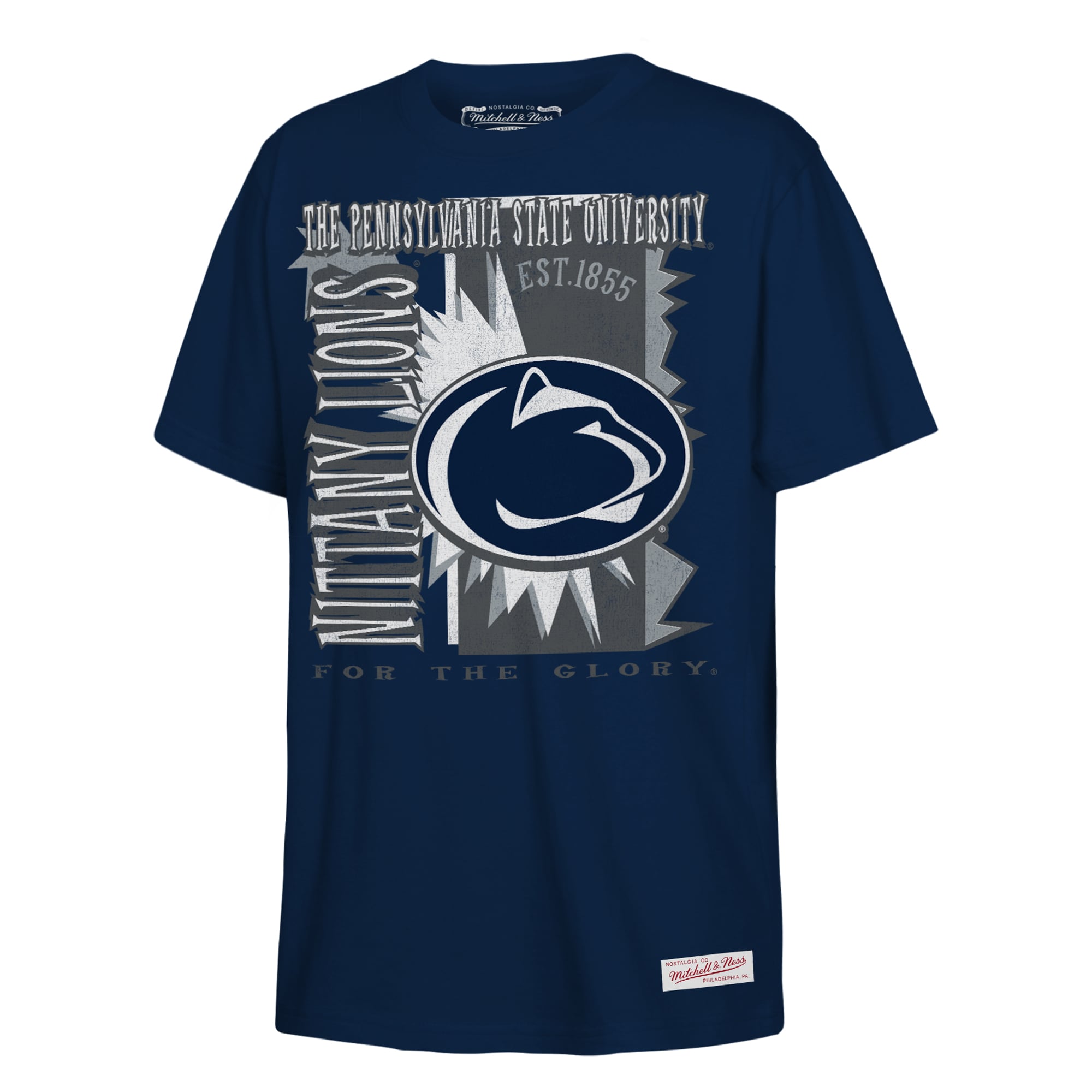 T-shirt Mitchell & Ness Navy Penn State Nittany Lions pour enfant, style rétro années 90