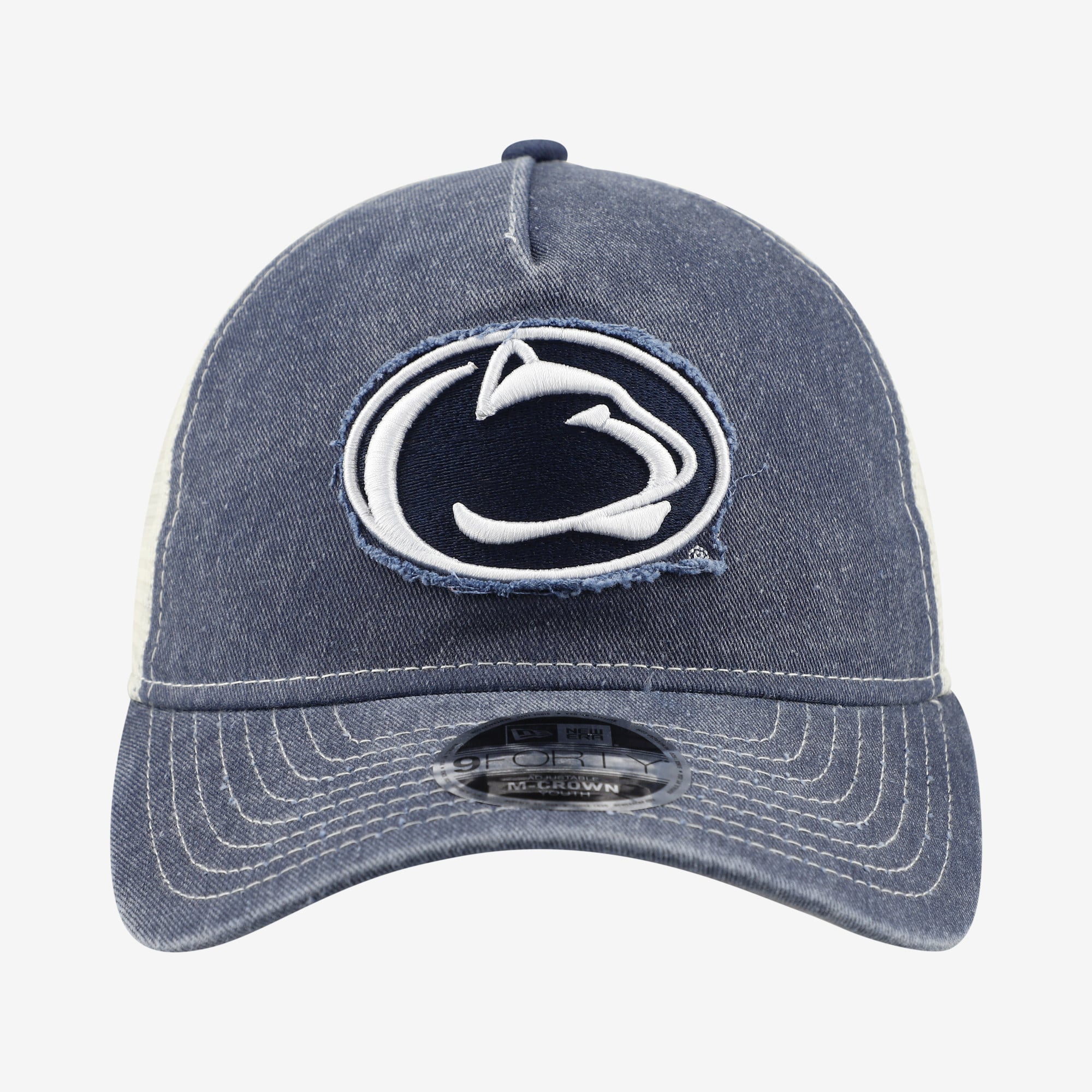 Casquette trucker rétro ajustable New Era bleu marine Penn State Nittany Lions 9FORTY A-Frame M-Crown pour jeunes