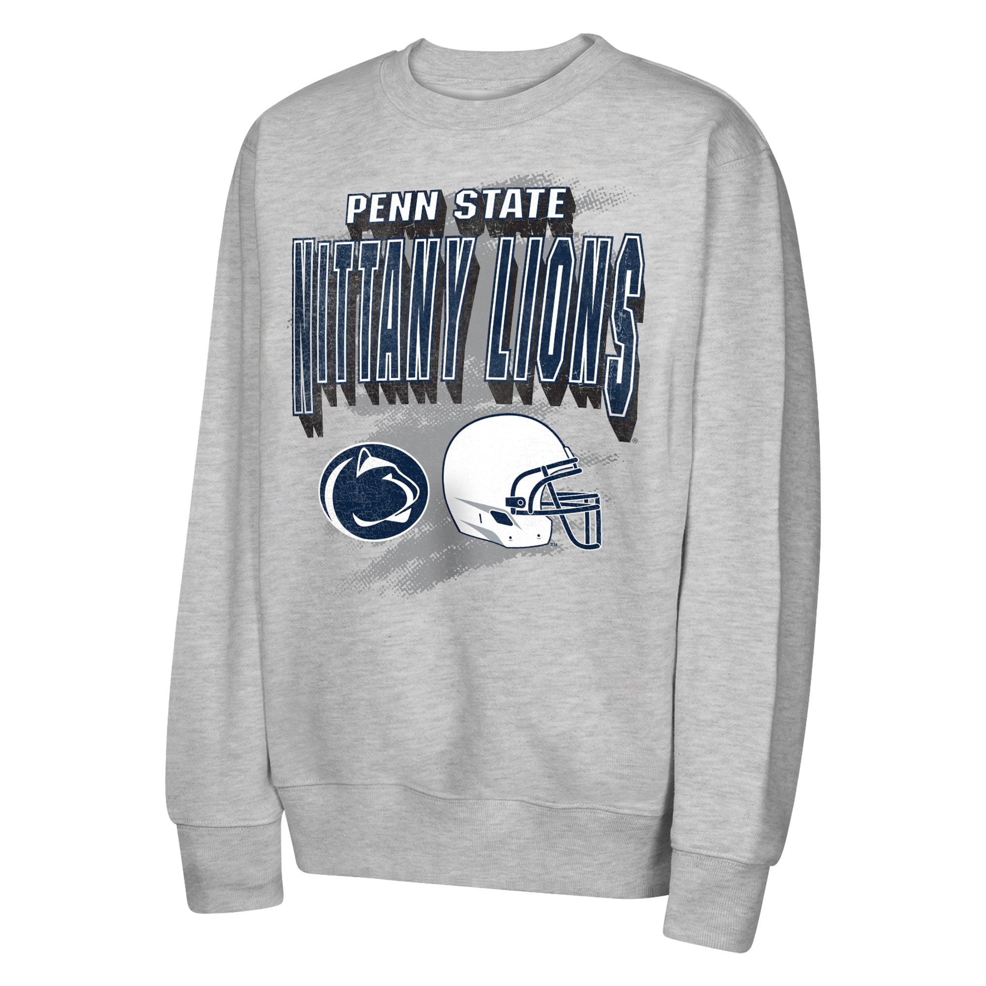 Youth Outerstuff Heather Gray Penn State Nittany Lions Wild Card Fleece Sweatshirt