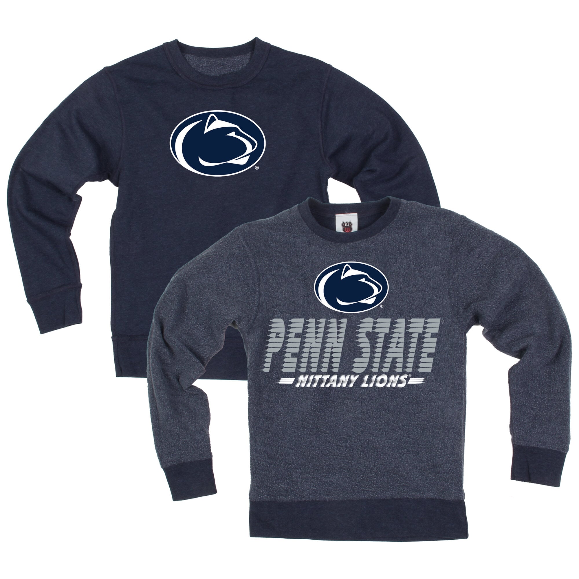 Youth Wes & Willy  Navy Penn State Nittany Lions Reversible Sweatshirt