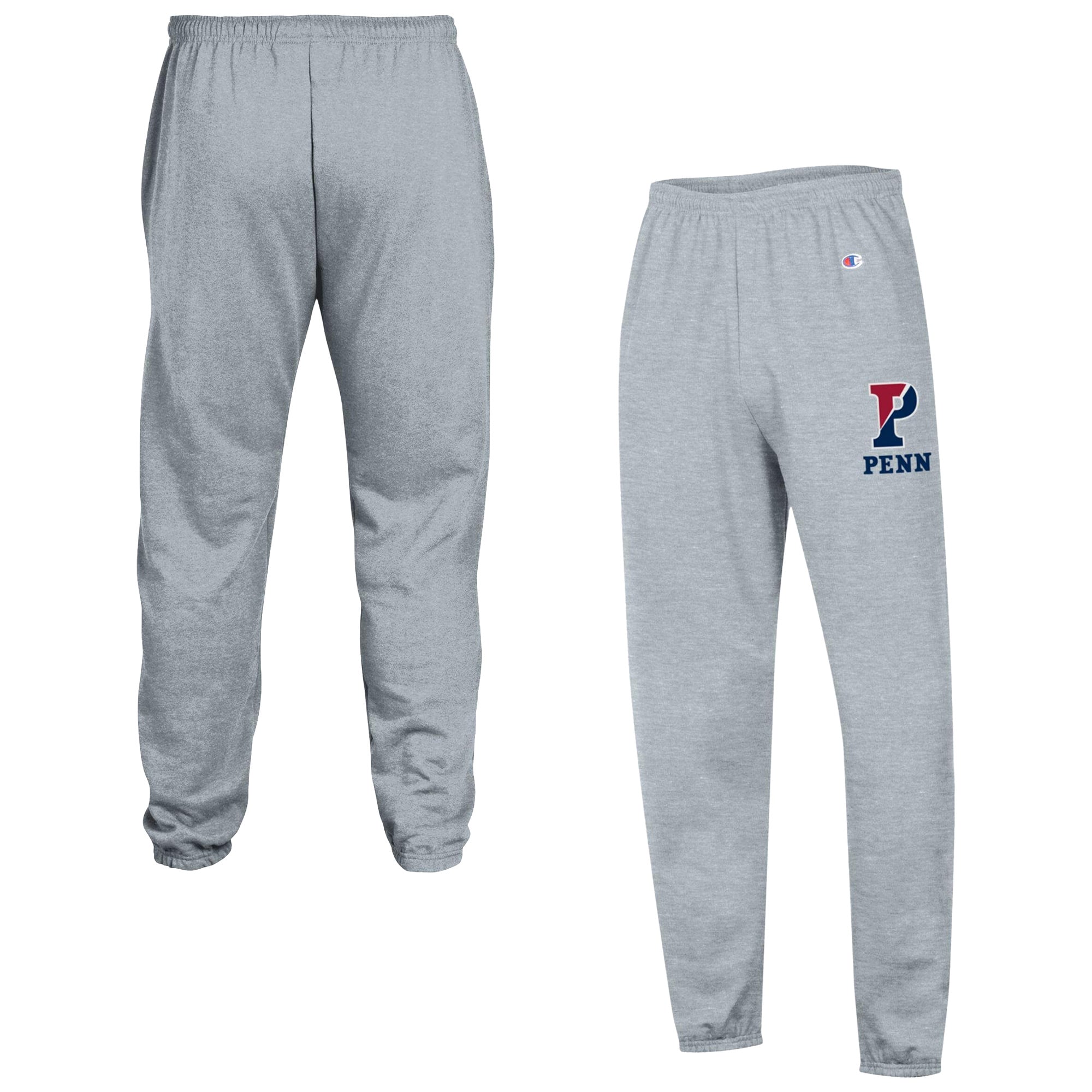 Men's Champion Heather Gray Pennsylvania Quakers Powerblend Fleece Team Sweatpants