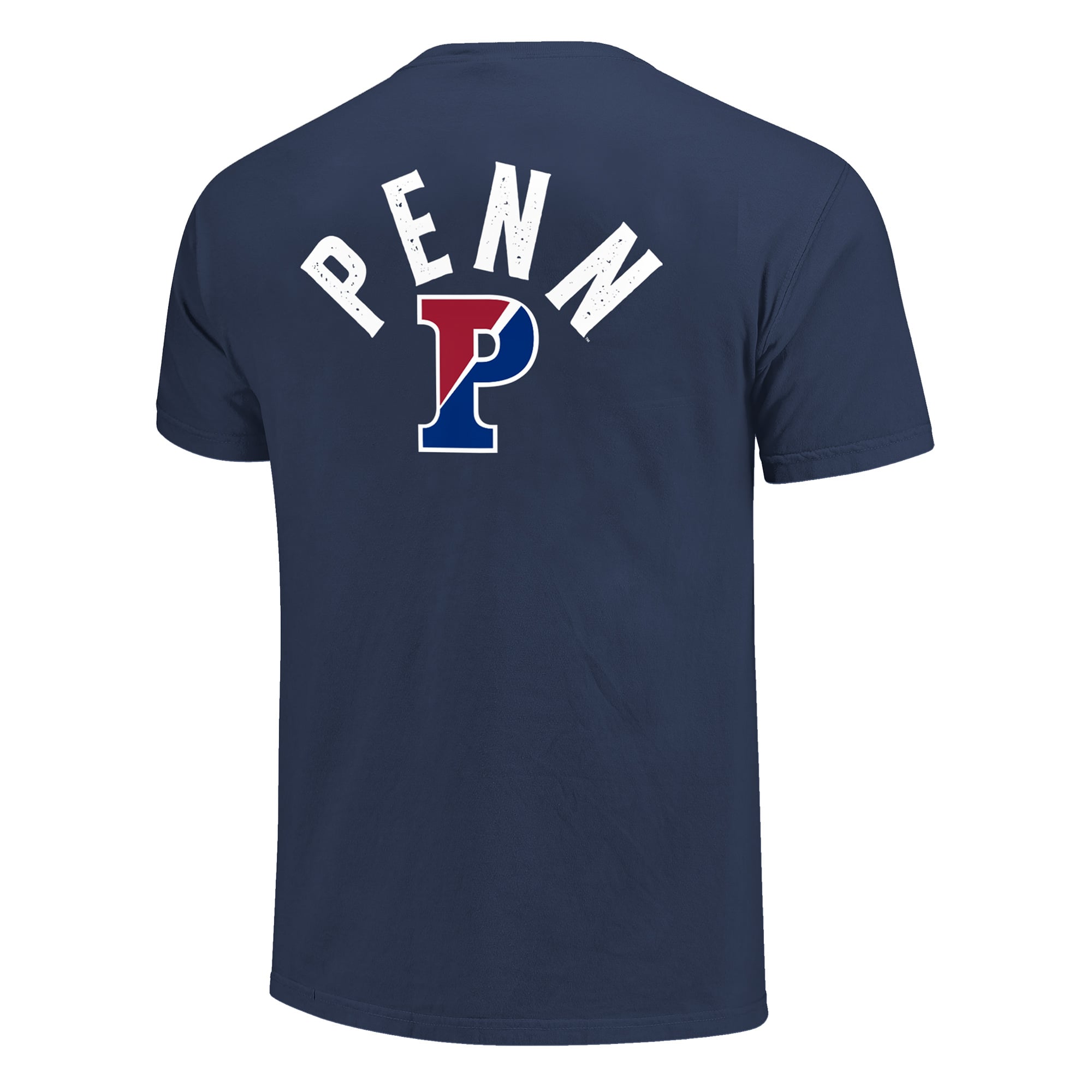 T-shirt bleu marine à superposition de mascotte des Quakers Pennsylvanie pour homme
