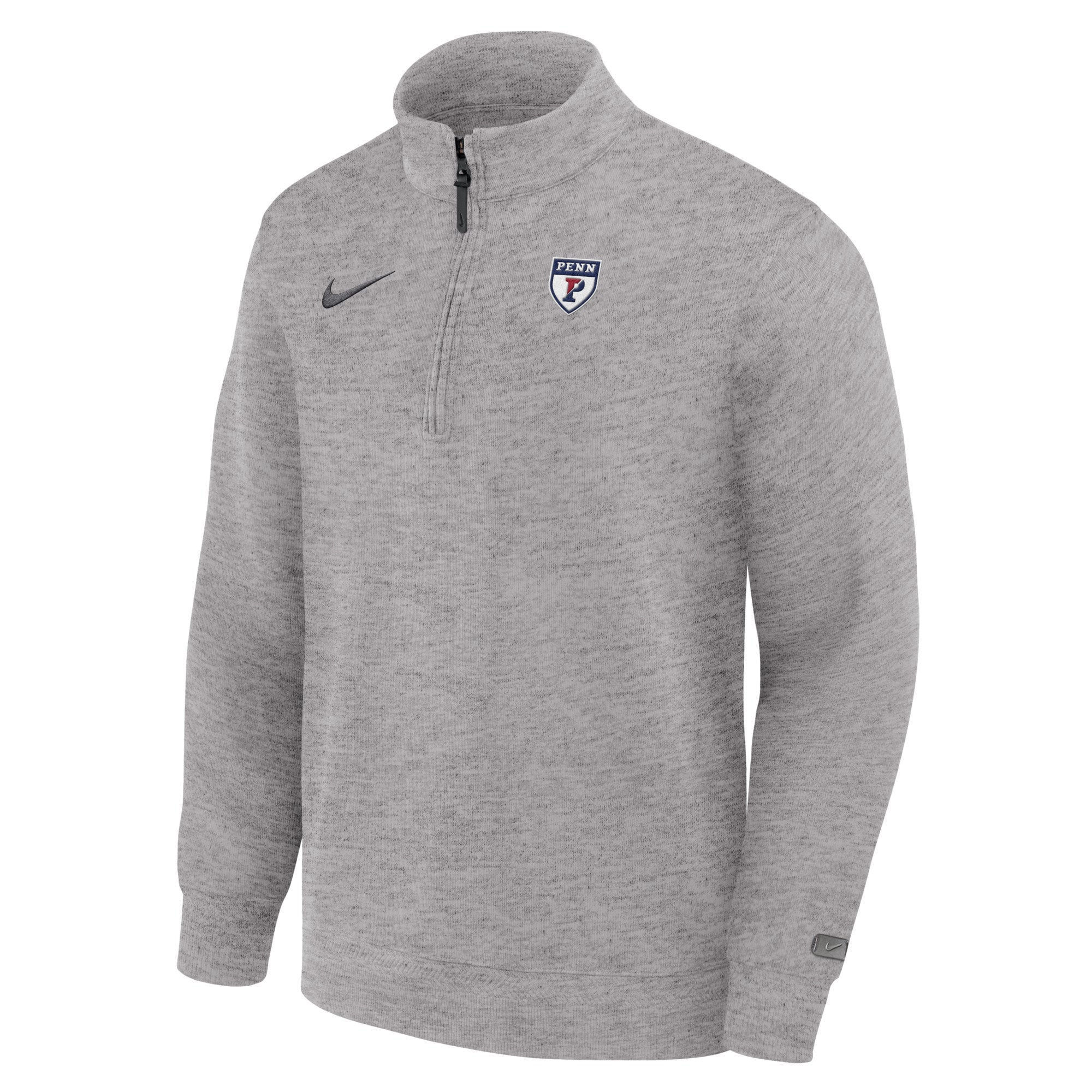 Mens NIKE GRY Pennsylvania Quakers FA26 Dri Fit Coach Half Zip Top