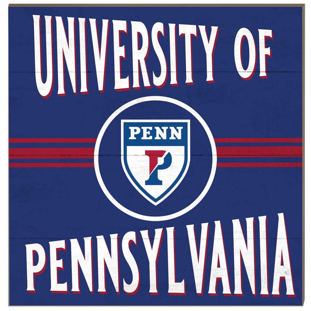 Pennsylvania Quakers 10'' x 10'' Retro Team Sign