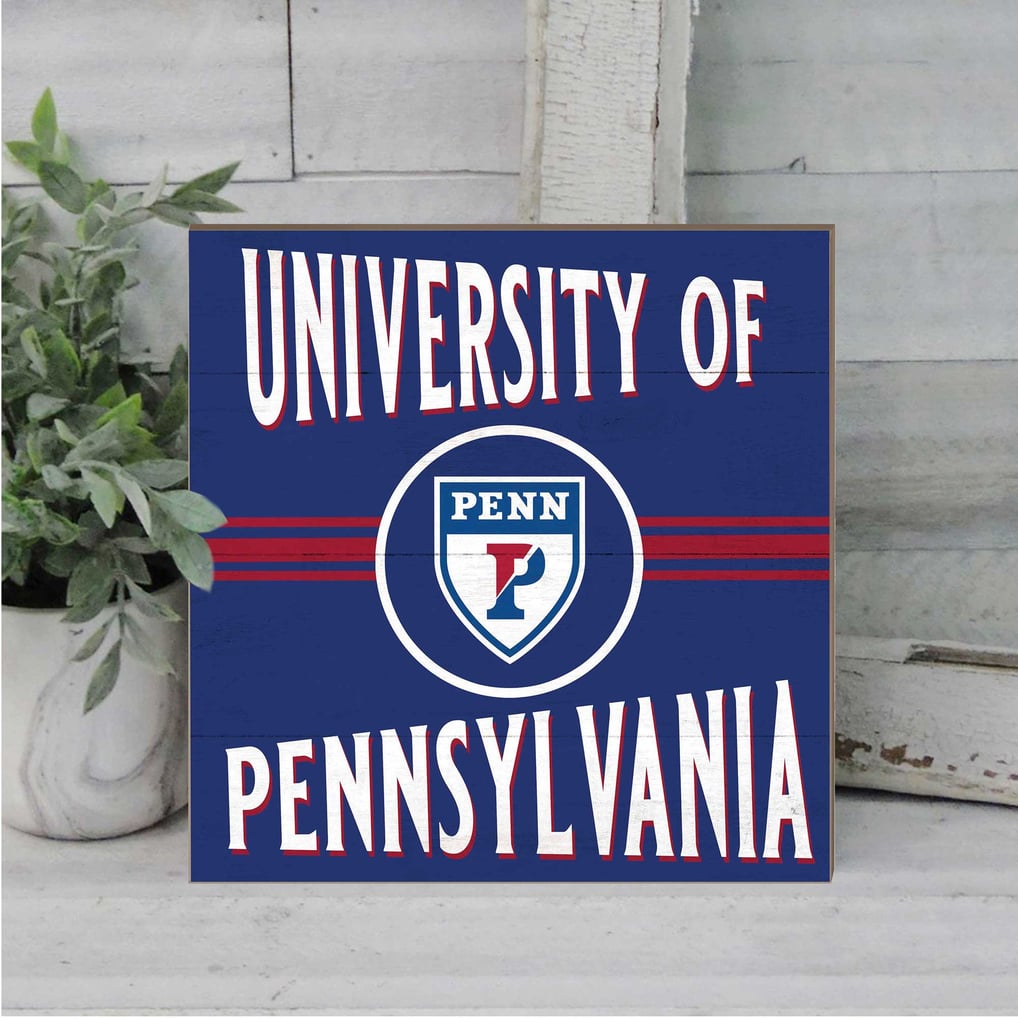 Pennsylvania Quakers 10'' x 10'' Retro Team Sign
