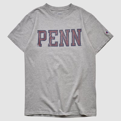 Pennsylvania Quakers Champion 2010s T-shirt - Heather Gray - S by Fanatics Real Vintage