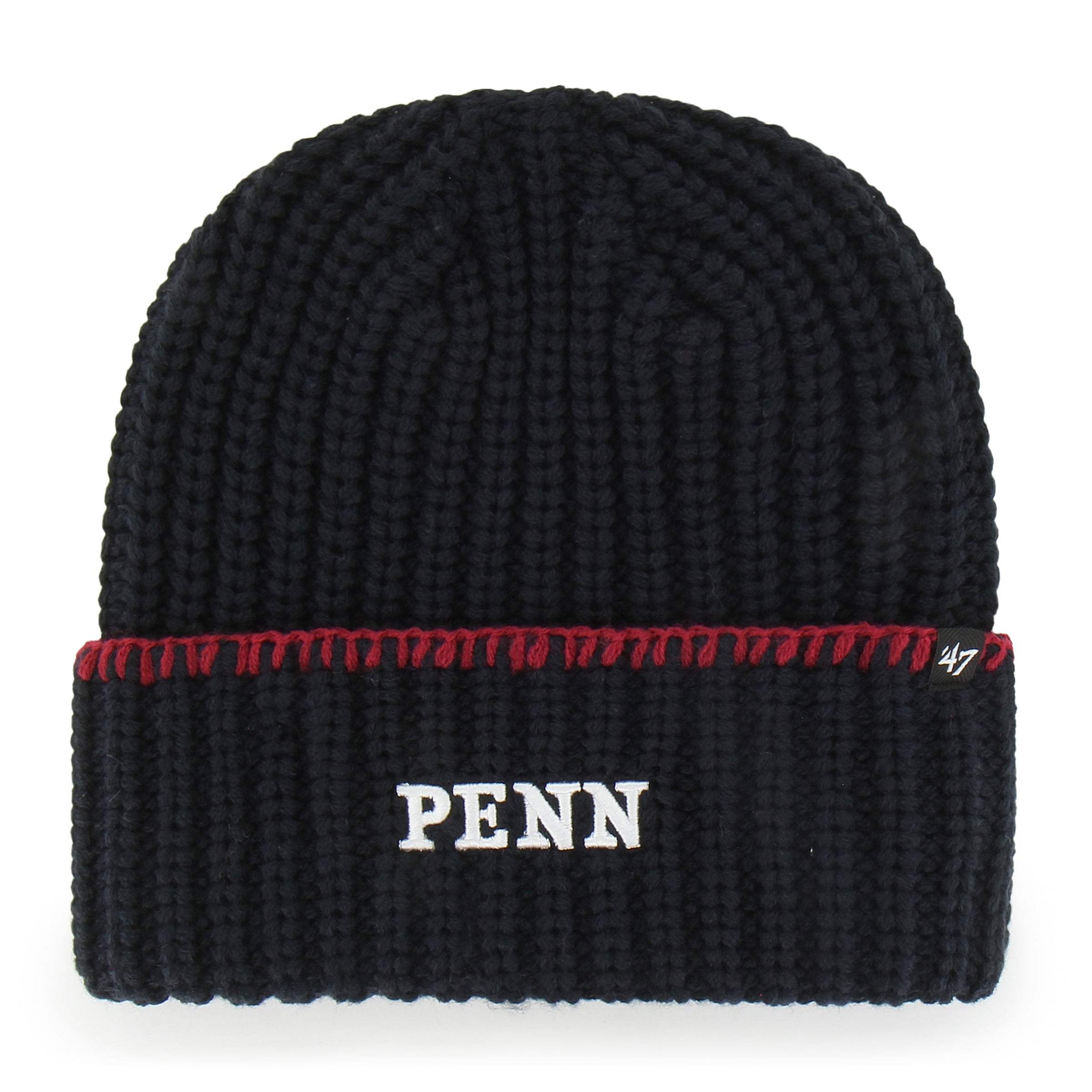 Bonnet à revers en maille point de couverture Pennsylvania Quakers, bleu marine, modèle 47, pour femme